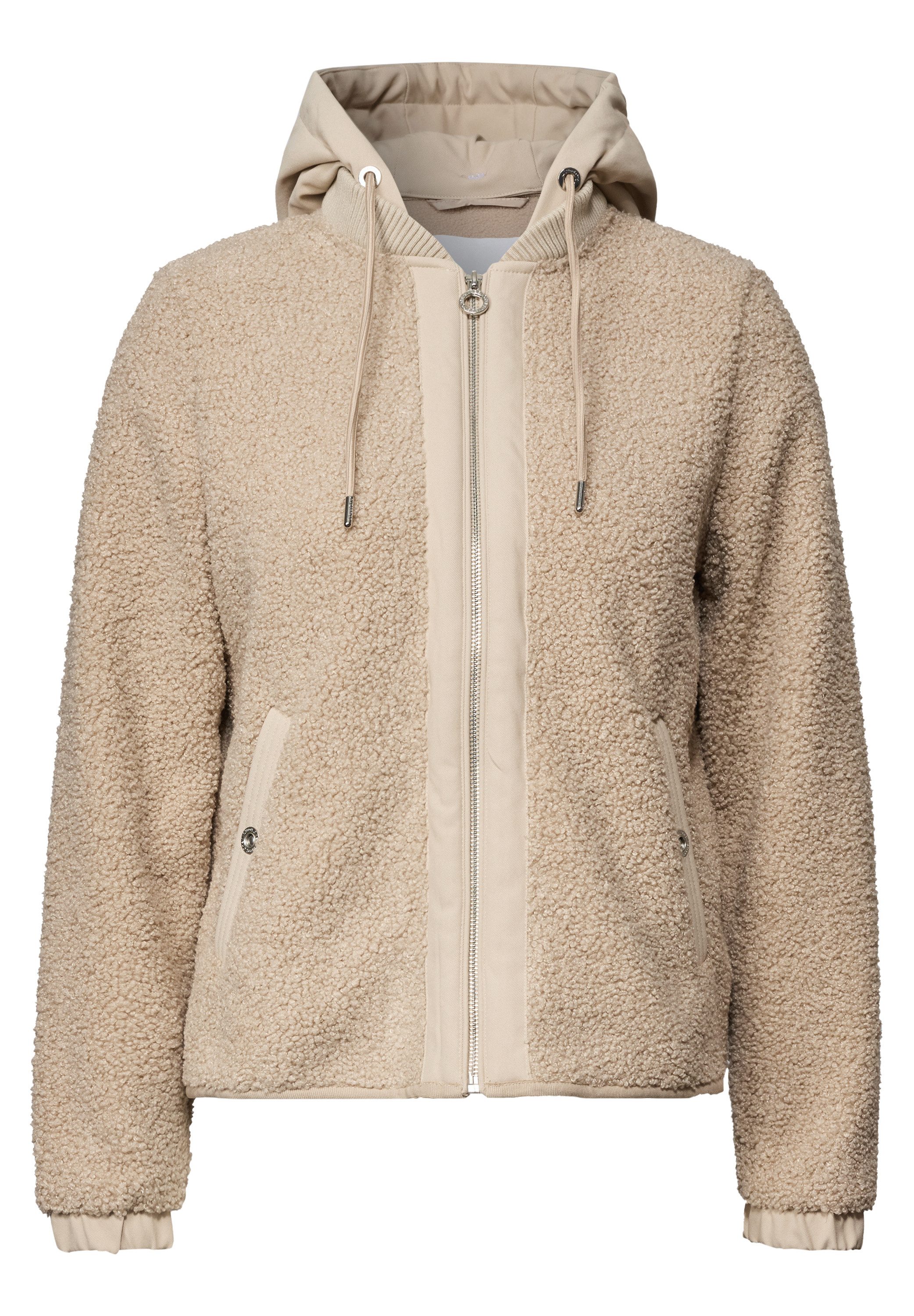 STREET ONE Fellimitatjacke mit abnehmbarer Kapuze – Bild 4 von 5