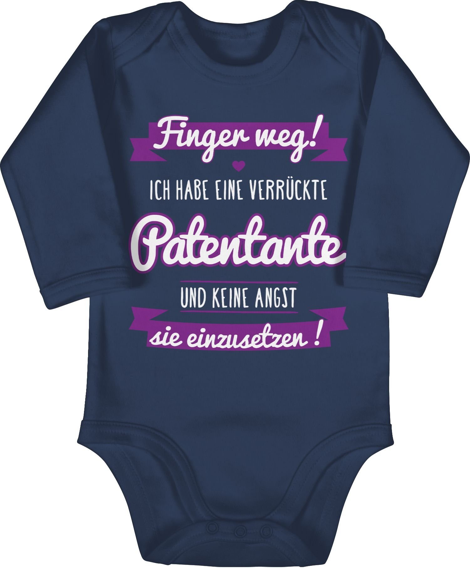 Navy - Patentante habe Ich Blau eine 2 Shirtracer verrückte Baby Shirtbody Geschenk Patentante