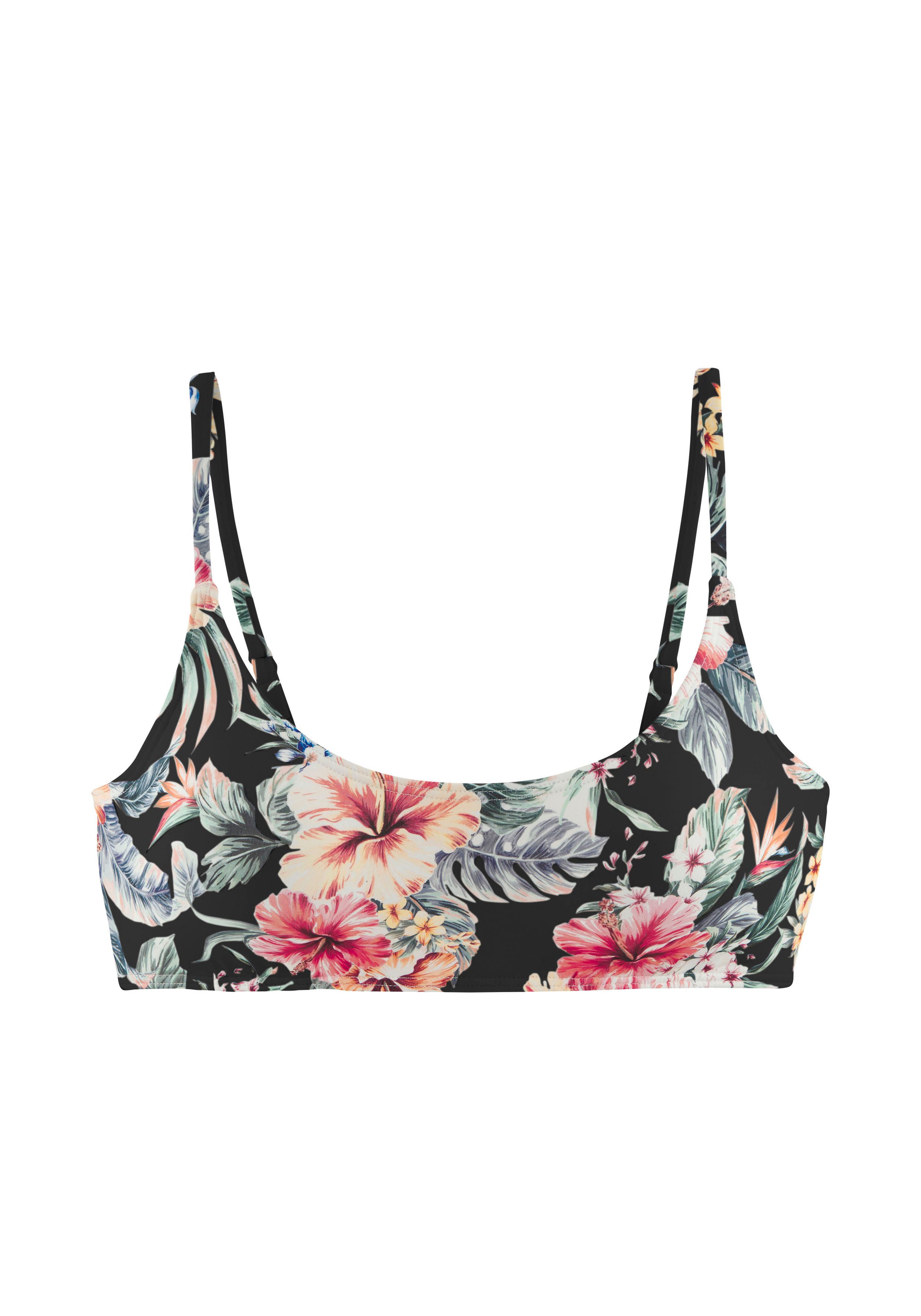 LASCANA Bustier-Bikini-Top Salsa, mit tollem Blumenprint günstig online kaufen