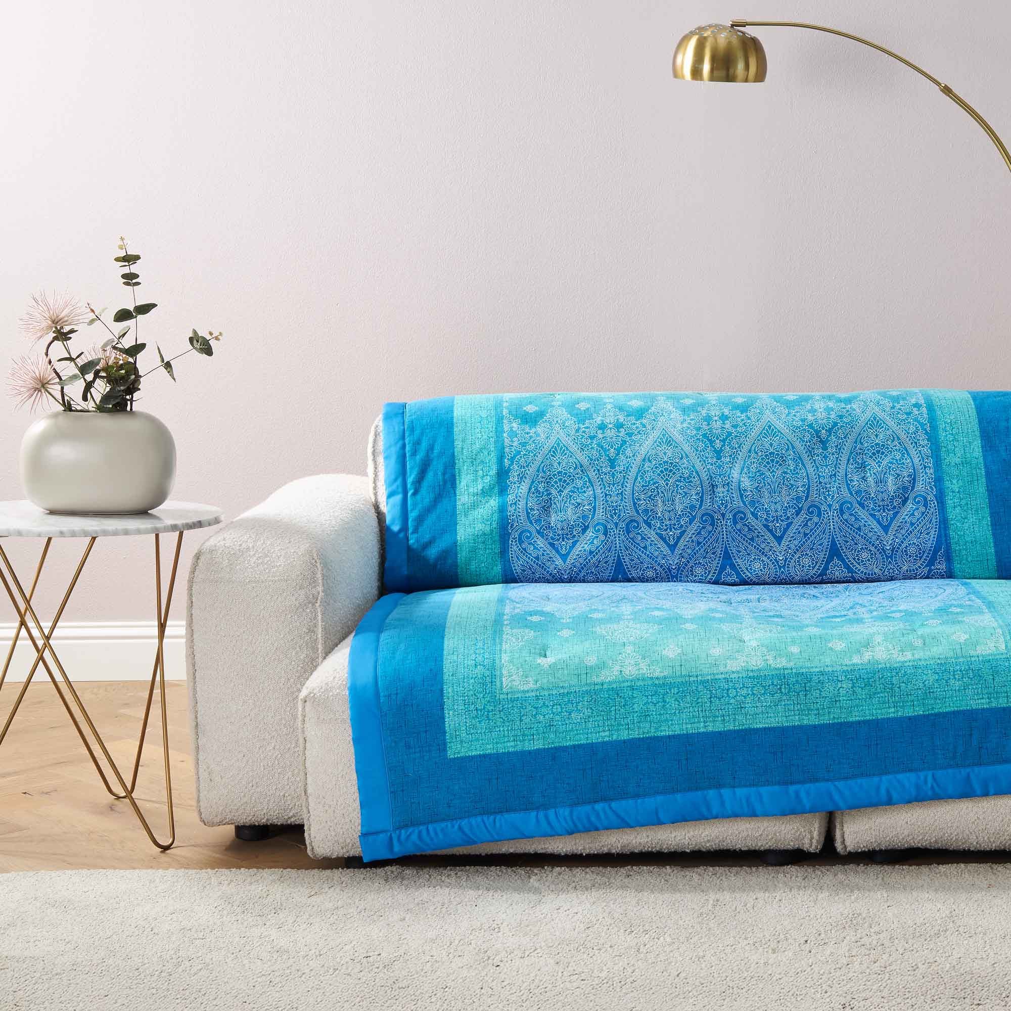 Plaid Bassetti Granfoulard Plaid Decke Wohndecke Kerala B1 blau 135x190, Ba günstig online kaufen