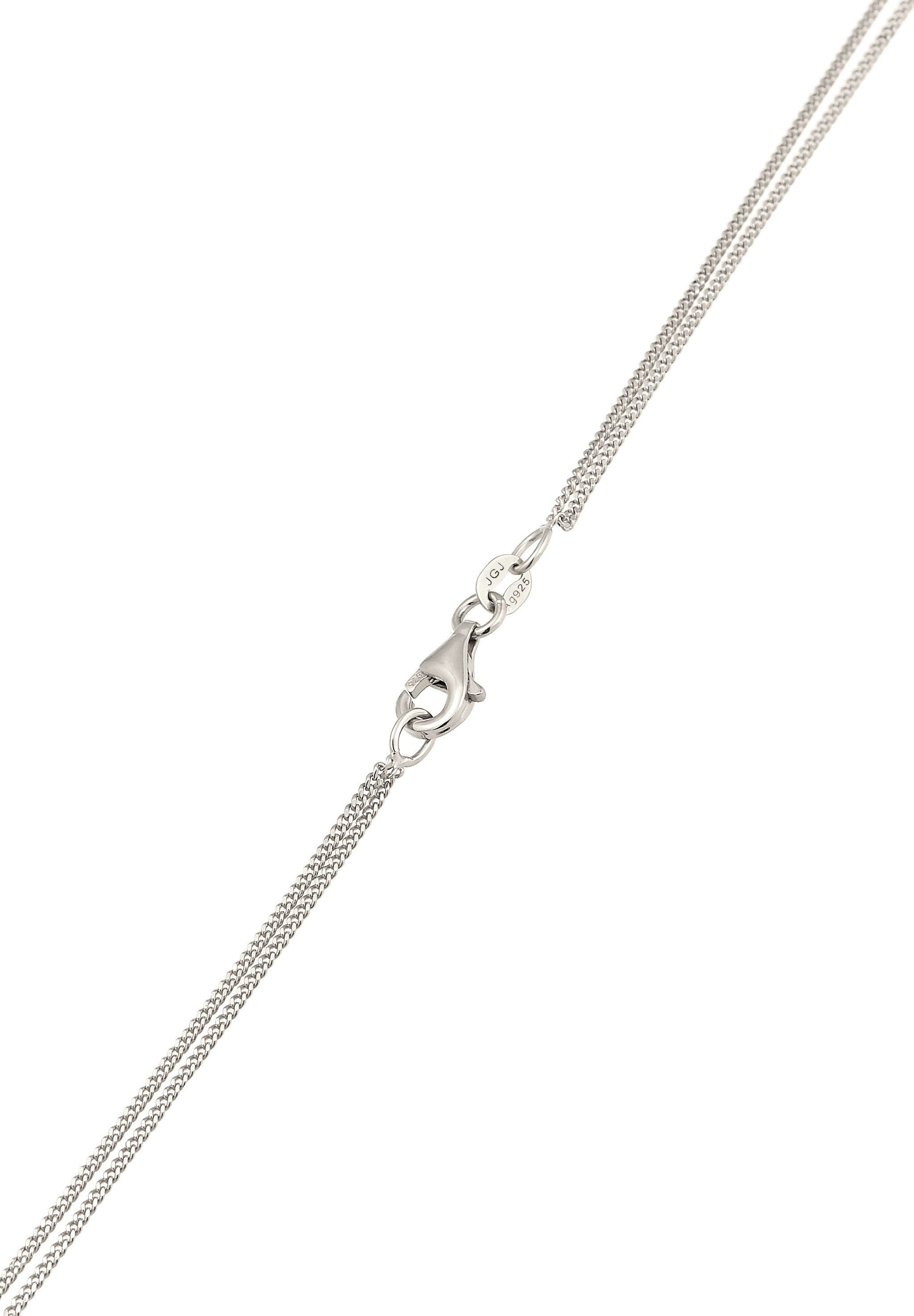 Elli Ketten-Set Layer mit Kristallen von Swarovski® Weiß 925 Sterling Silber