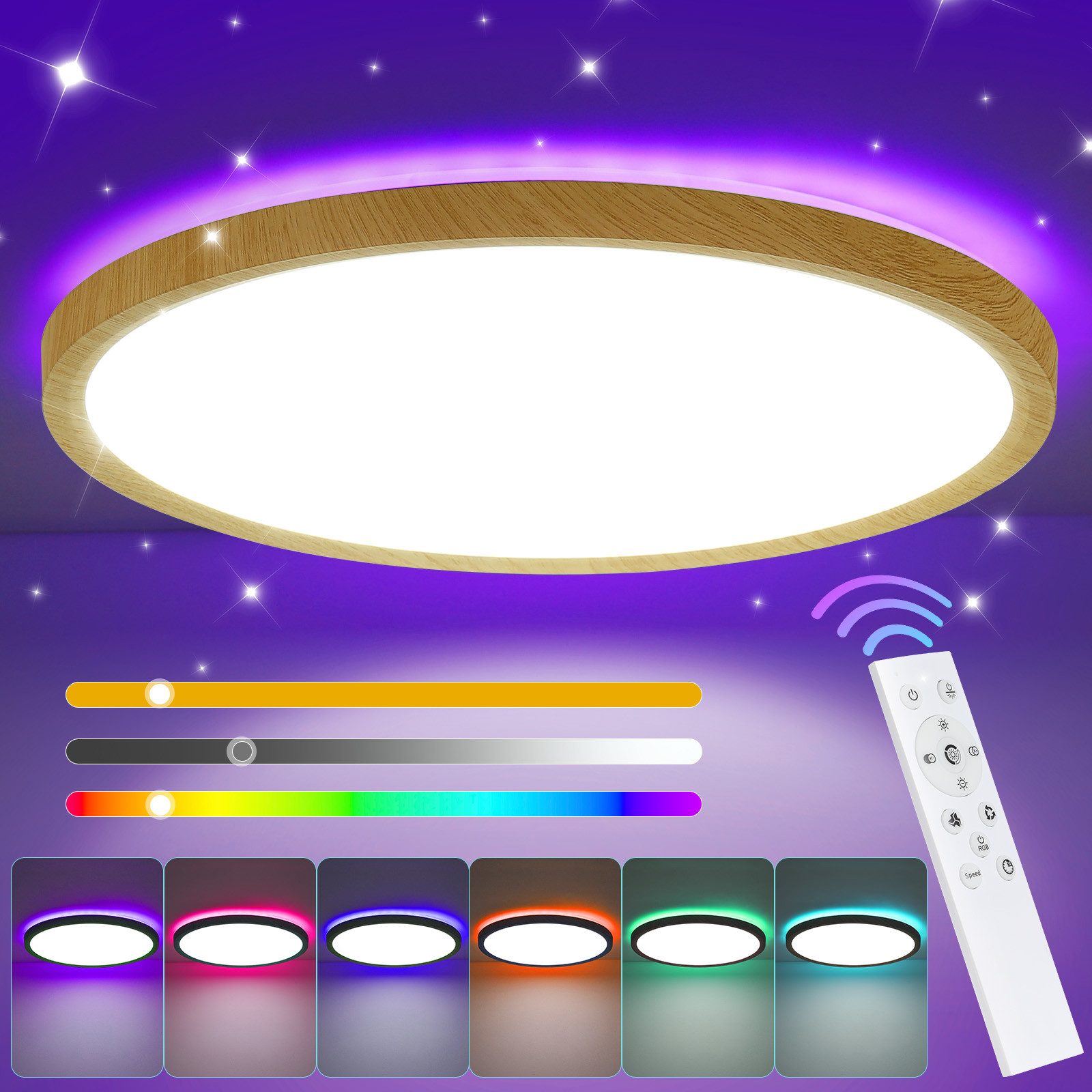 LETGOSPT LED Deckenleuchte 24W Ultra Dünn günstig online kaufen