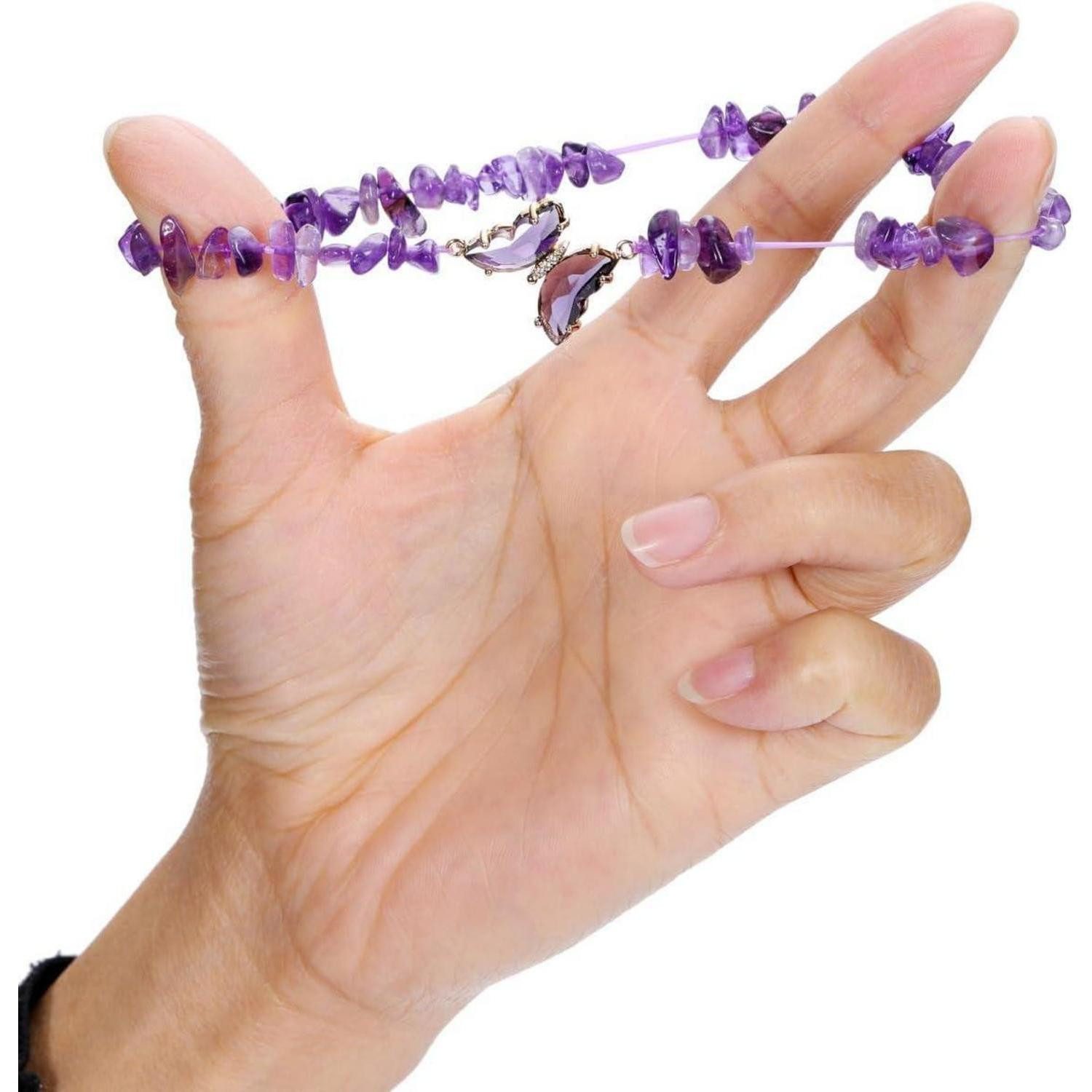 LuxusKollektion Wickelarmband Set Amethyst Wickelarmband Schmetterling Set günstig online kaufen
