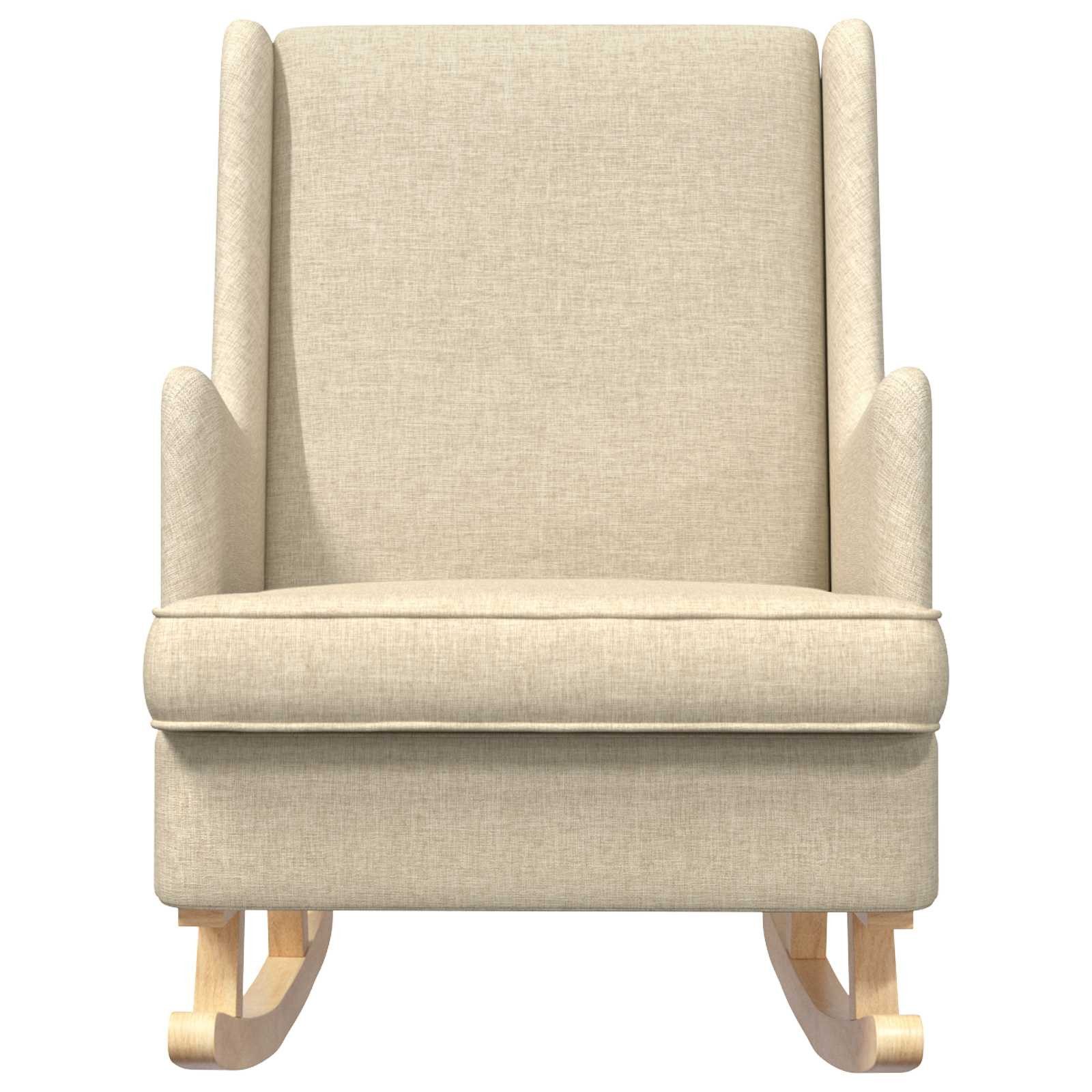 vidaXL Schaukelstuhl Schaukelstuhl Creme 62 x 80 x 85 cm Stoff (1 St)