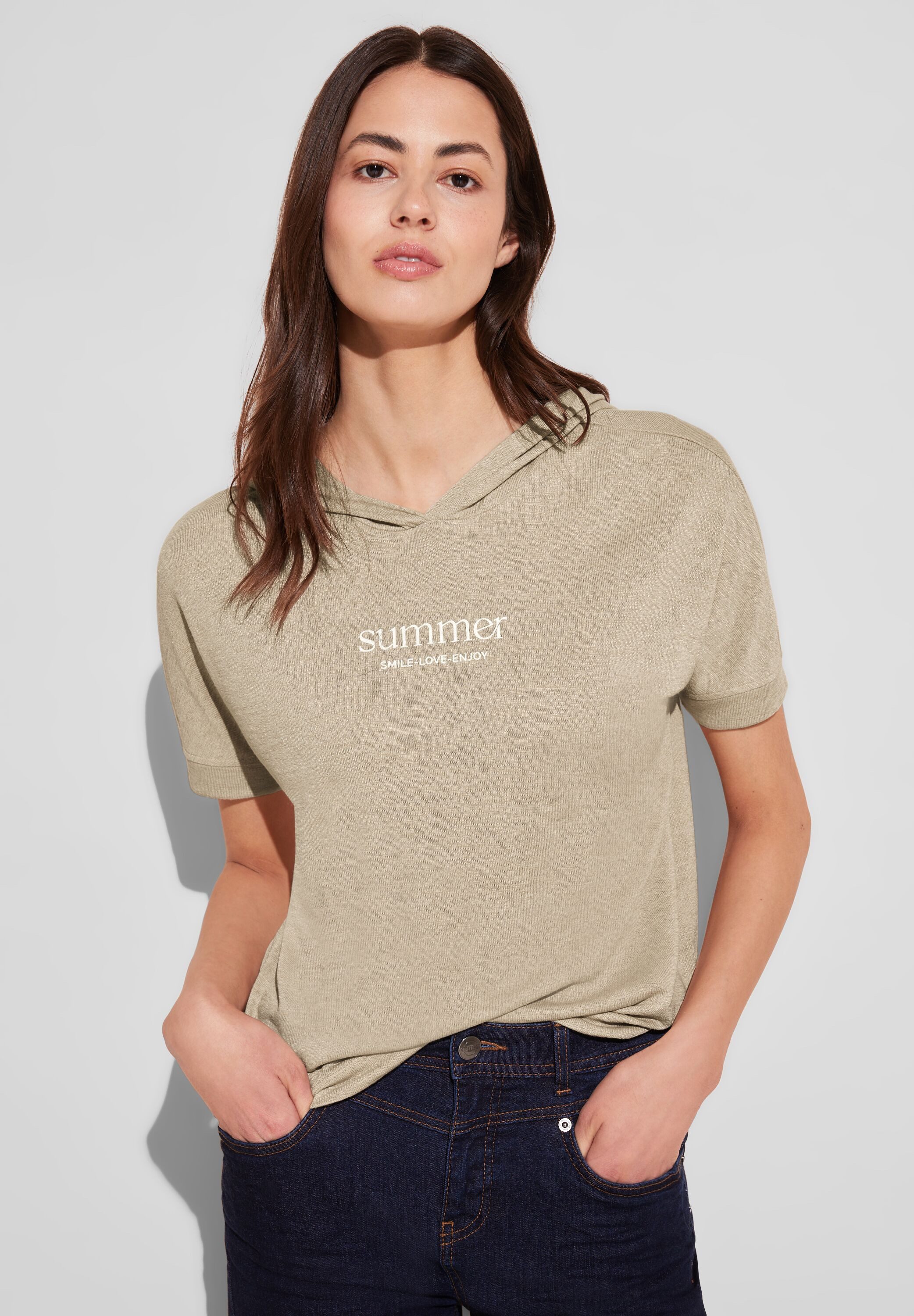 STREET ONE Kapuzenshirt mit Wording