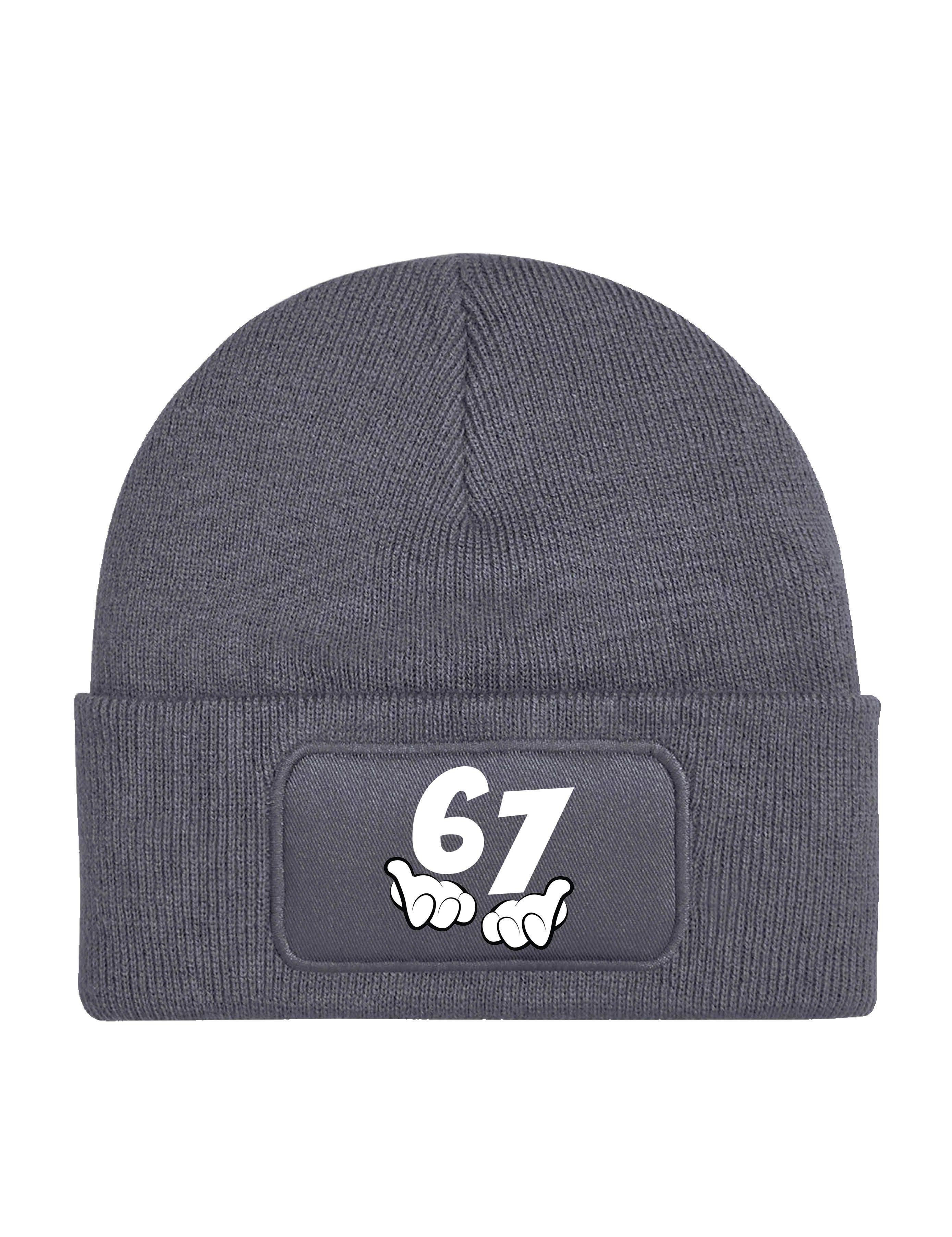 Beanie Unisex "67" Beanie Mütze für Damen & Herren Geschenk Statement