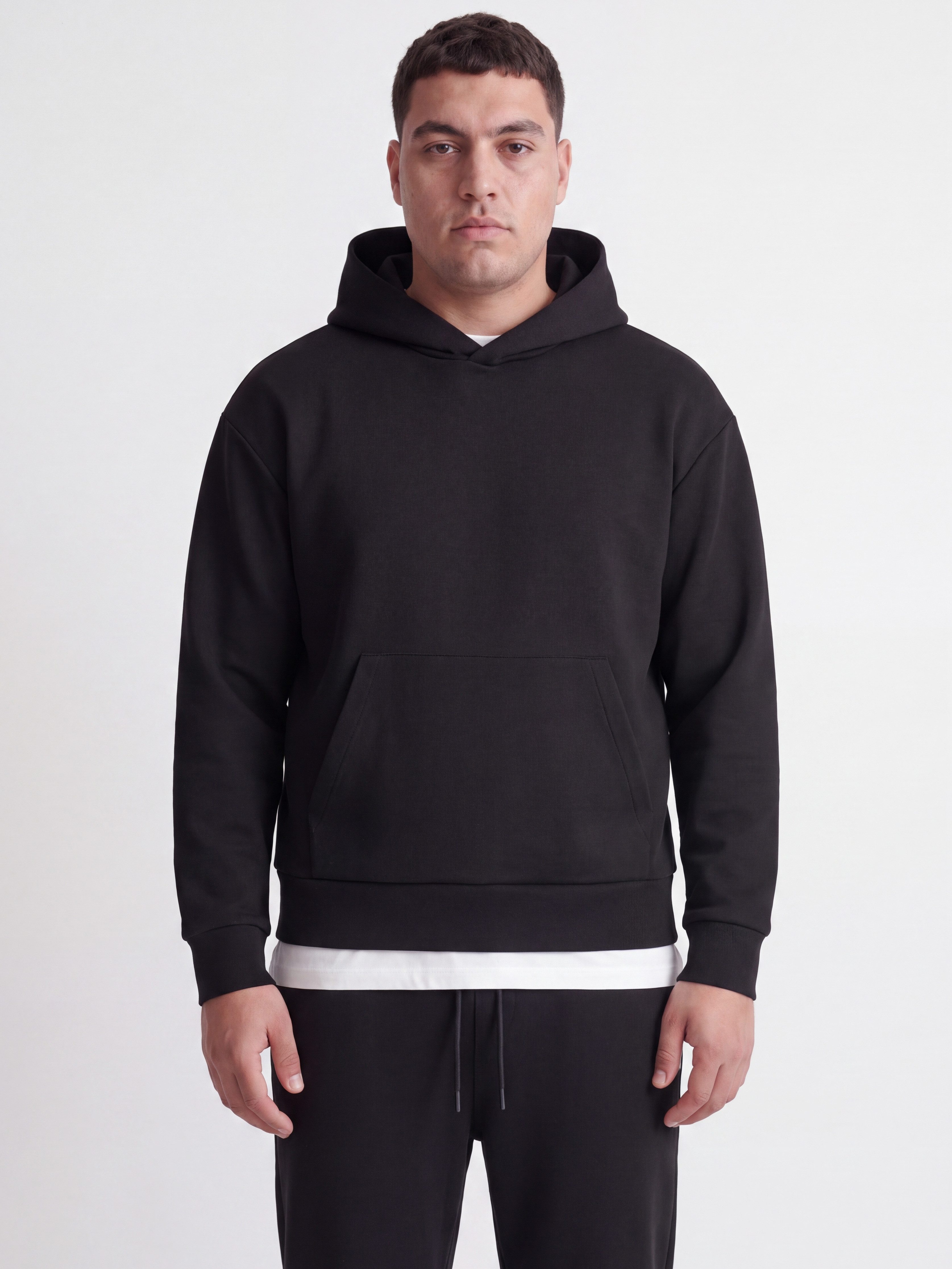 Jack & Jones PlusSize Kapuzensweatshirt JJEBARRON SWEAT HOOD LN PLS Materialmix, regular fit