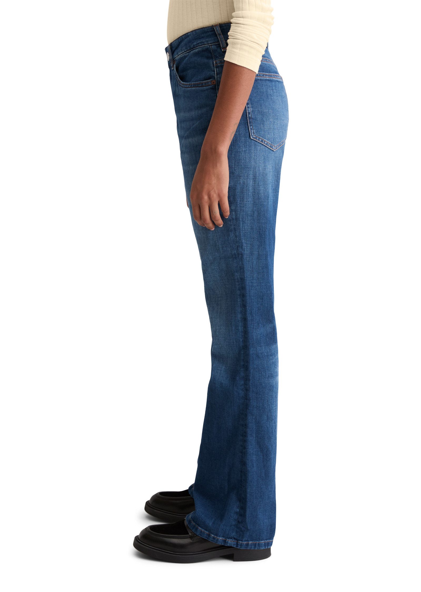 Marc O'Polo Schlagjeans aus Cashmere Touch Denim