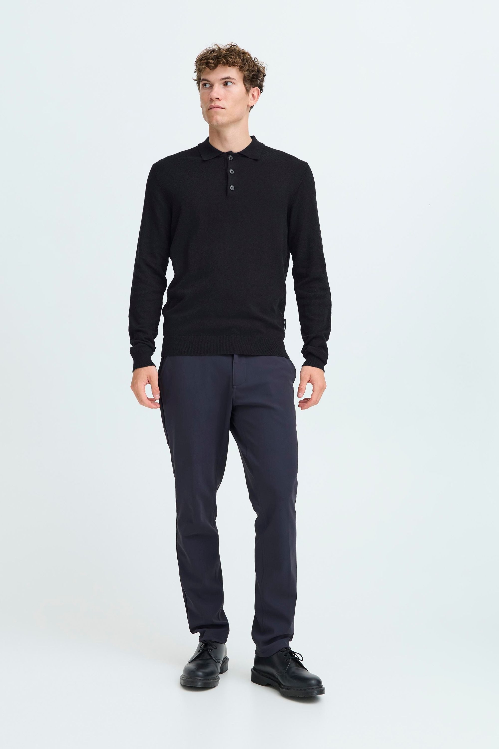 Casual Friday Strickpullover CFFrode Modisches Polo-Longsleeve