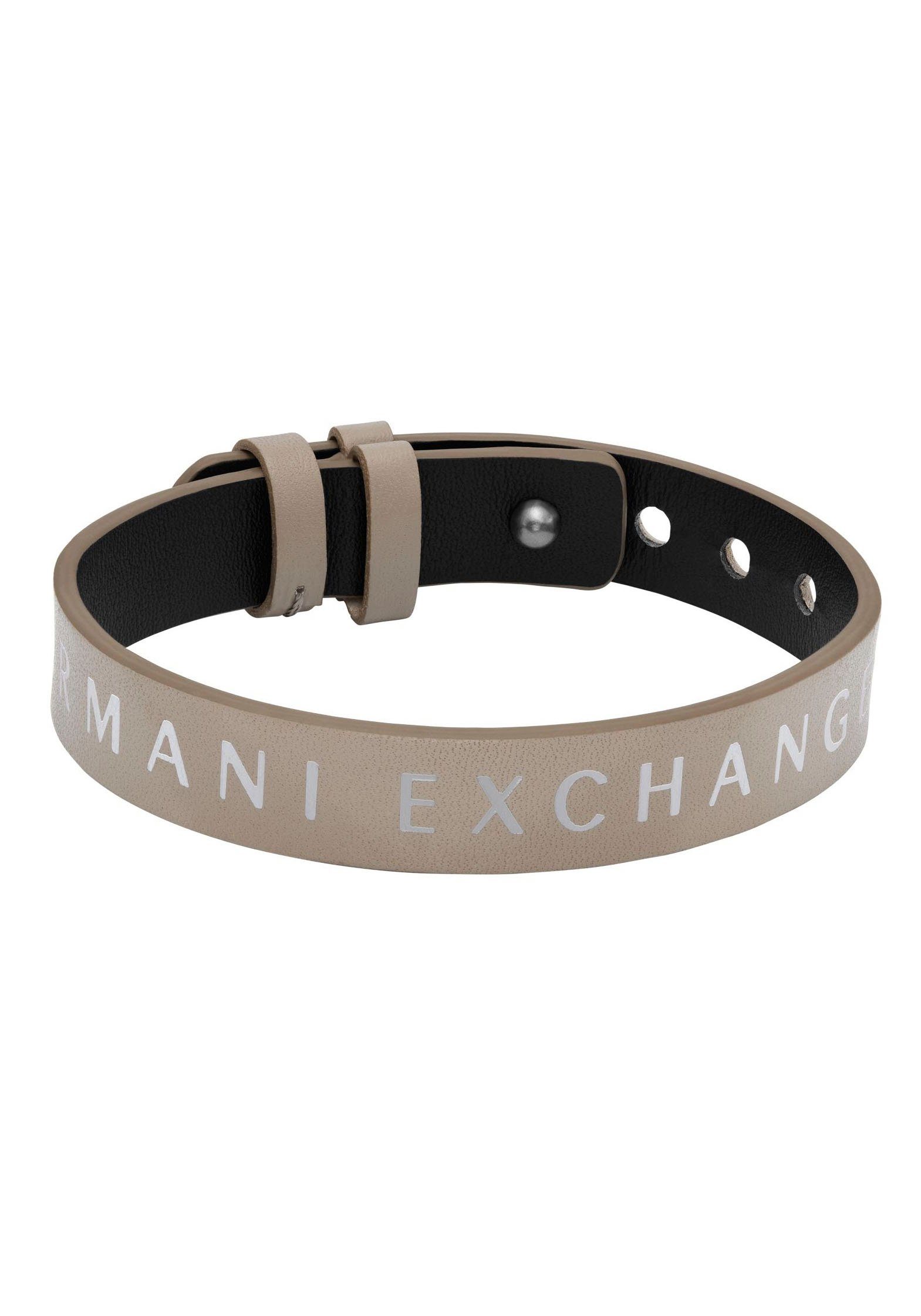 ARMANI EXCHANGE Armband AXG0107040, AXG0108040, (Set, AXG0109040, AXG0106040 Wenden anthrazit-beige 2-tlg), zum