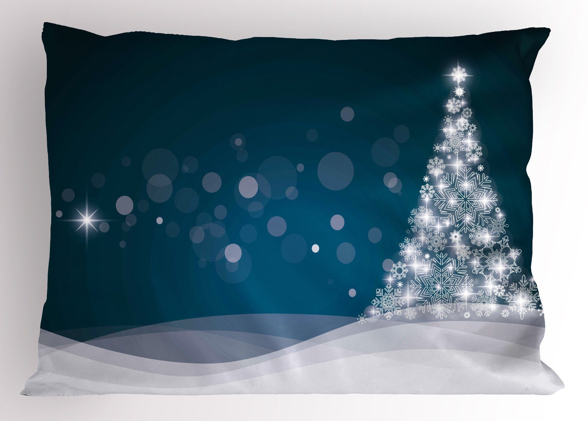 Gedruckter Kissenbezug, King Dekorativer Abakuhaus Stück), Fantasie-Weihnachtsbaum (1 Kissenbezüge Size Standard Weihnachten