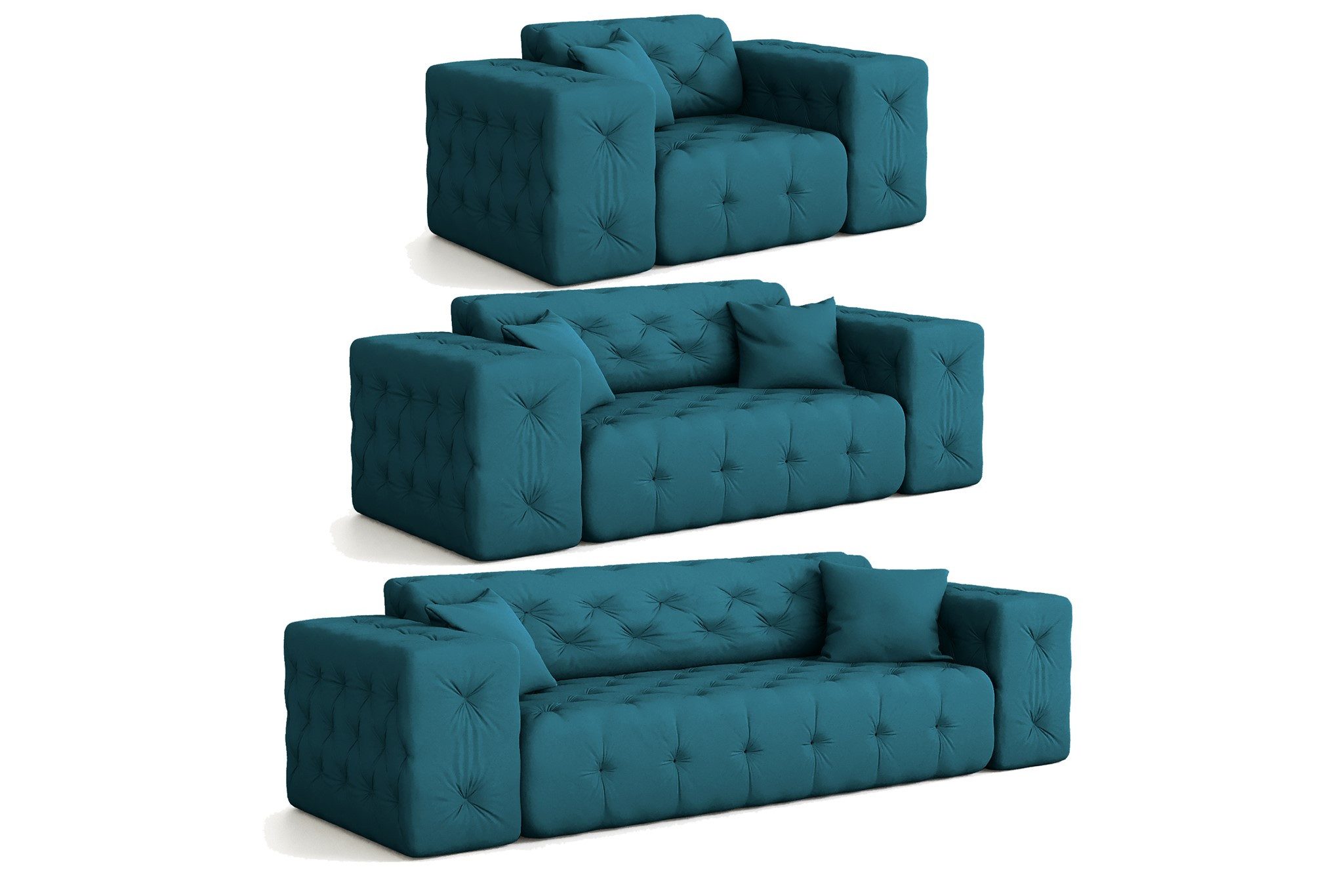 Fun Möbel Polstergarnitur Sofaset Designersofa CHANTAL günstig online kaufen