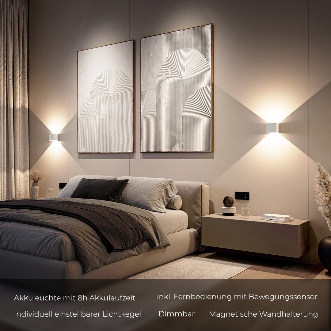 Neona LED Wandleuchte XENA AKKU, Flexibles Lichtspiel durch 4 verstellbare günstig online kaufen