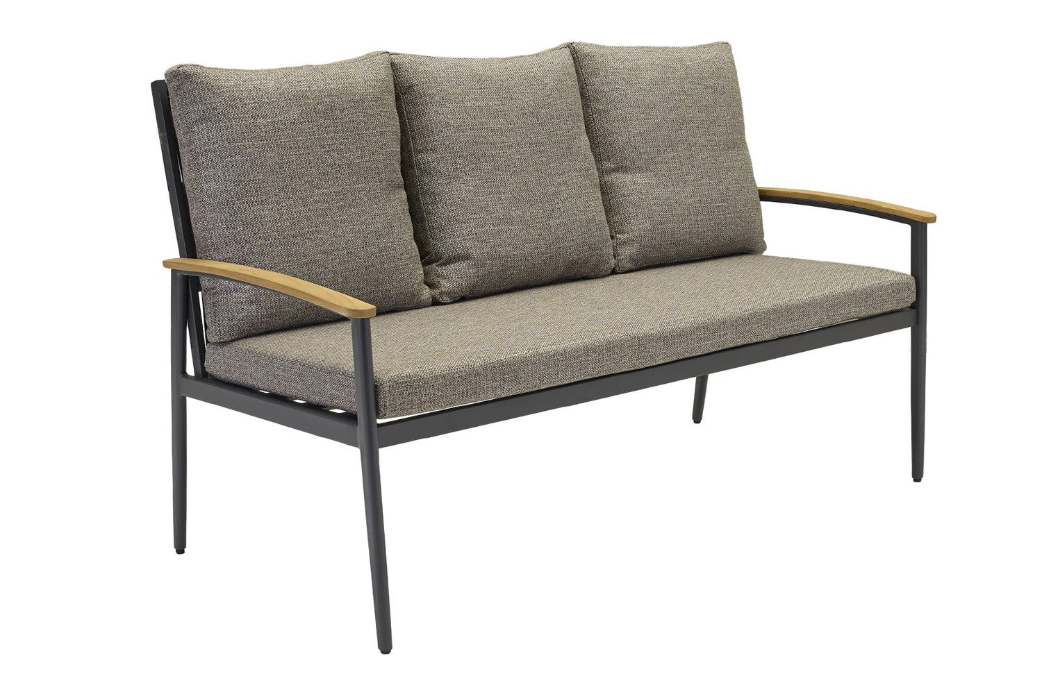 dasmöbelwerk Loungesofa Loungesofa Phoenix 3-Sitzer 160cm Gartensofa mit Polster Teak Rope