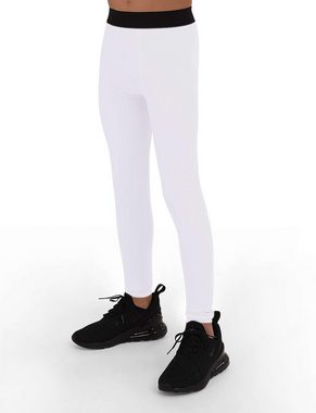 POWERLAYER Lauftights PowerLayer Herren Kompressionshose Lang Weiß XXL (1-tlg)