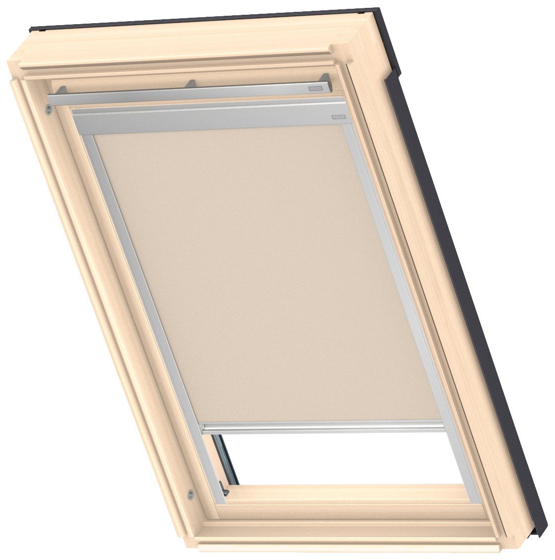Verdunklungsrollo DBL M10 4230, VELUX, verdunkelnd, ohne Bohren, in Führungsschienen, VELUX »Pick & Click!«, alufarbene Führungsschienen & Griffleiste