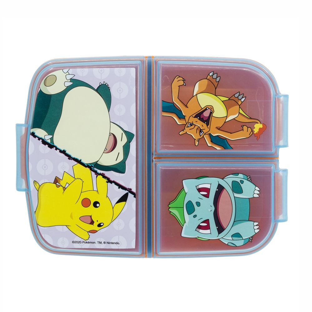 POKÉMON Lunchbox Brotdose 3 getrennte Fächer Pokemon Lunch to Go Vesper Dose – Bild 3 von 3