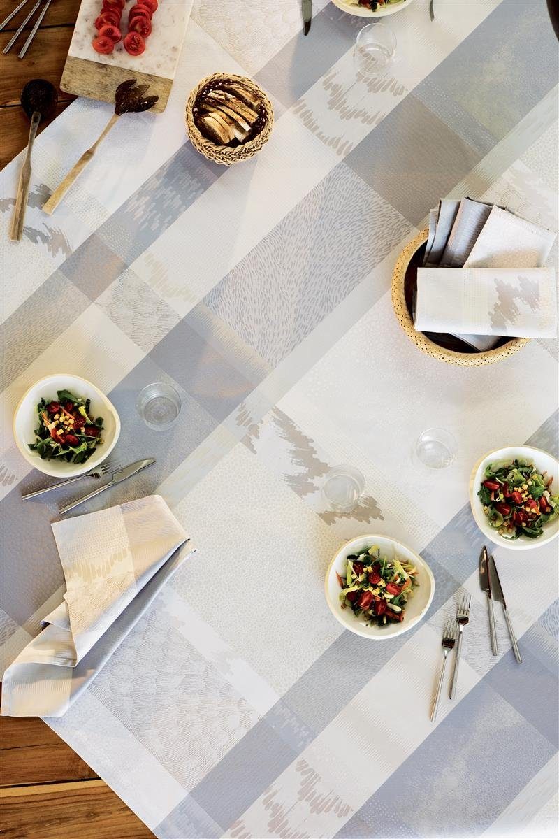 Garnier Thiebaut Stoffserviette Servietten (4x Set) Mille Matières Vapeur 55x55 cm, (4 St)