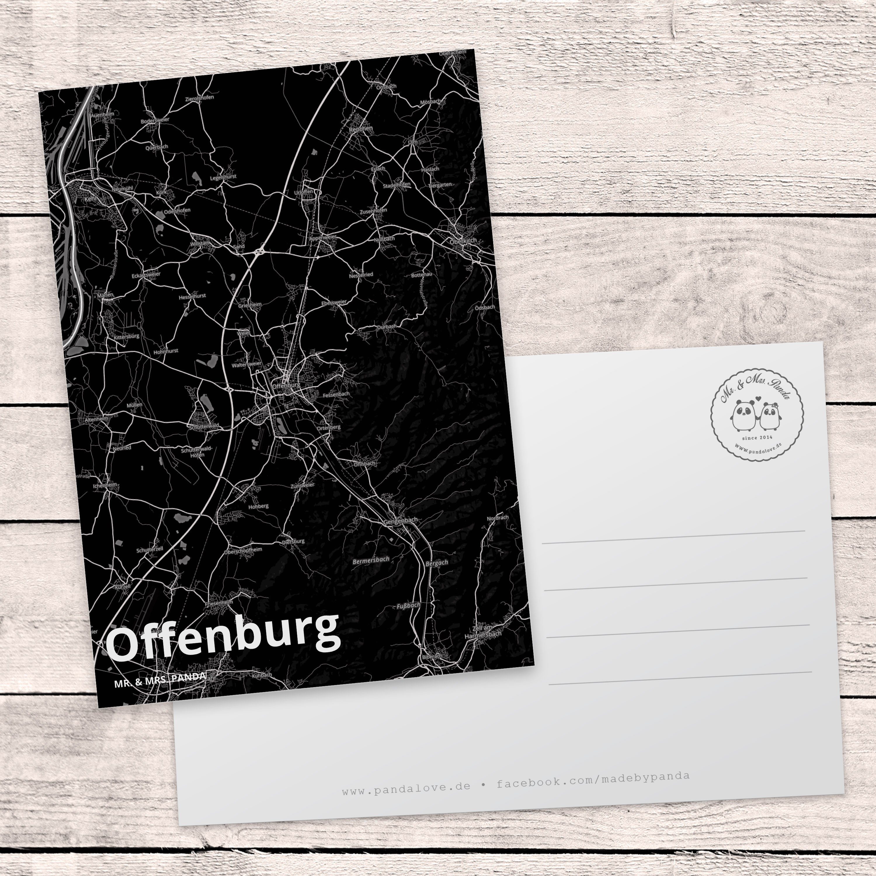 Mr. & Mrs. Stadt, Offenburg Ein Ansichtskarte, Dorf, Ort, - Postkarte Panda Grußkarte, Geschenk
