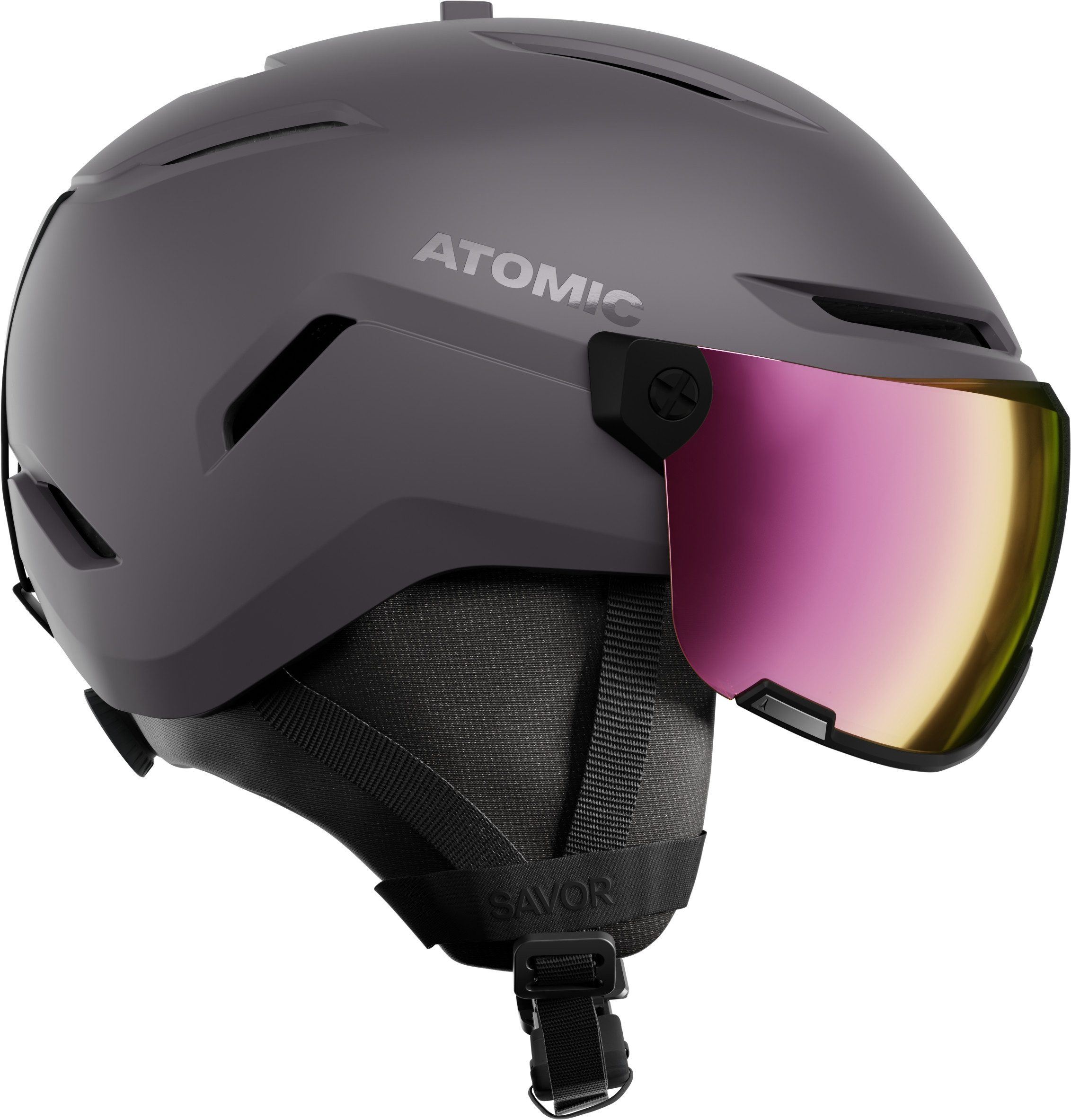 Atomic Skihelm SAVOR VISOR HD Iron Ore Iron Ore/