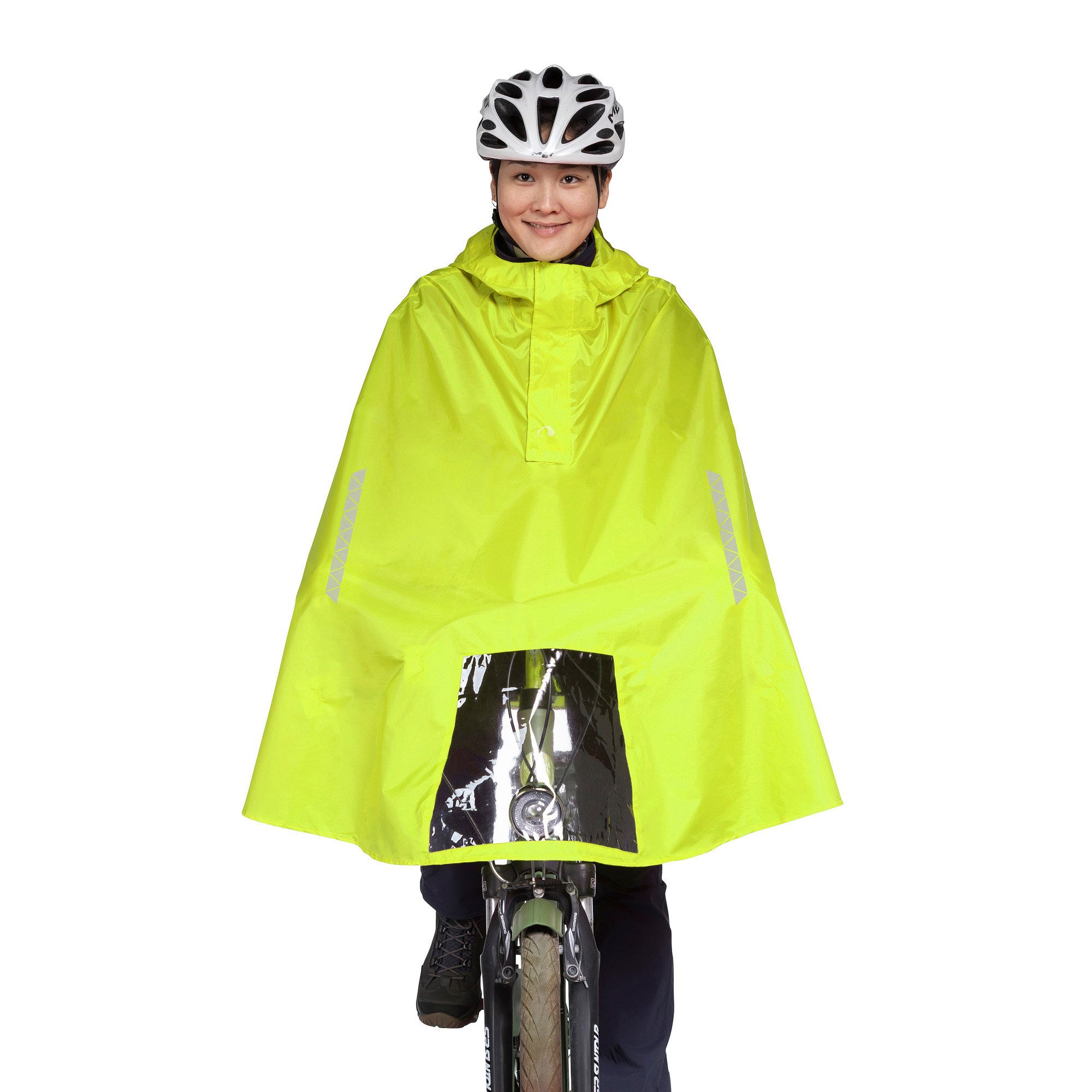 TATONKA® Regenponcho Bike Poncho - Wasserdichter Fahrrad-Cape mit Kapuze und Sichtfenster In mehreren Größen verfügbar
