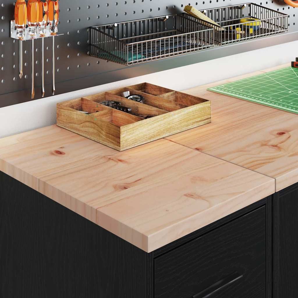 vidaXL Werkzeugschrank Garagen-Aufbewahrungsschrank Schwarz Massivholz Kief günstig online kaufen