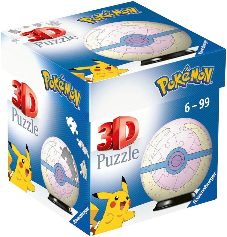 Ravensburger 3D-Puzzle Puzzle-Ball Pokémon Heilball, 54 Puzzleteile, Made i günstig online kaufen