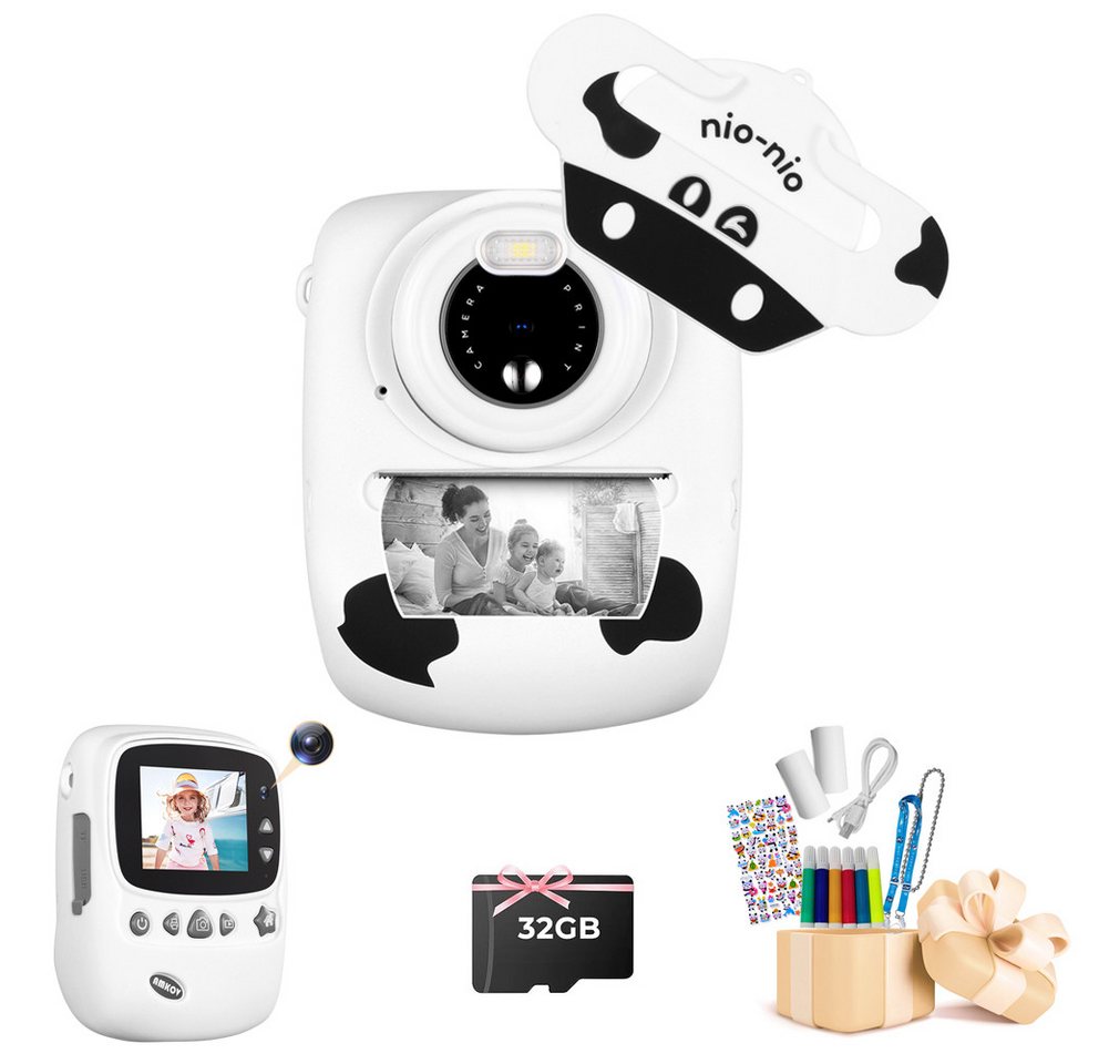 HT Kinderkamera mit 30 Megapixeln,1080P Full HD Selfie-Digitalkamera Kinderkamera (inkl. 2,4 Zoll Display und 32GB TF-Karte, ideal als Geschenk für Jungen und Mädche)