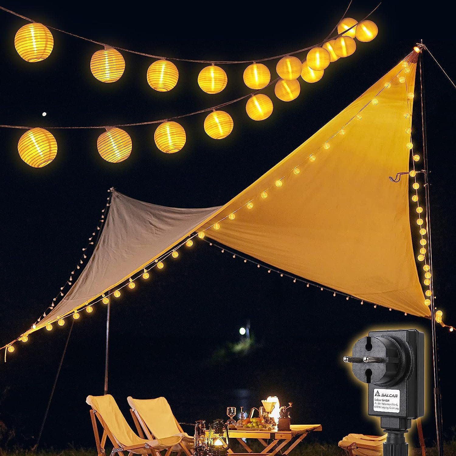 Salcar LED-Lichterkette LED-Lampions Lichterkette Außen-Lichterkette Latern günstig online kaufen