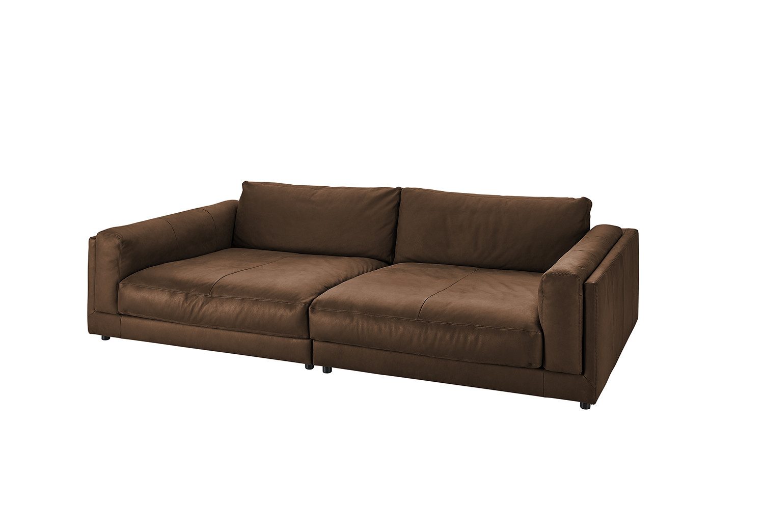 KAWOLA Big-Sofa RAINA, Couch Cord oder Leder verschiedene Farben 254x150 cm