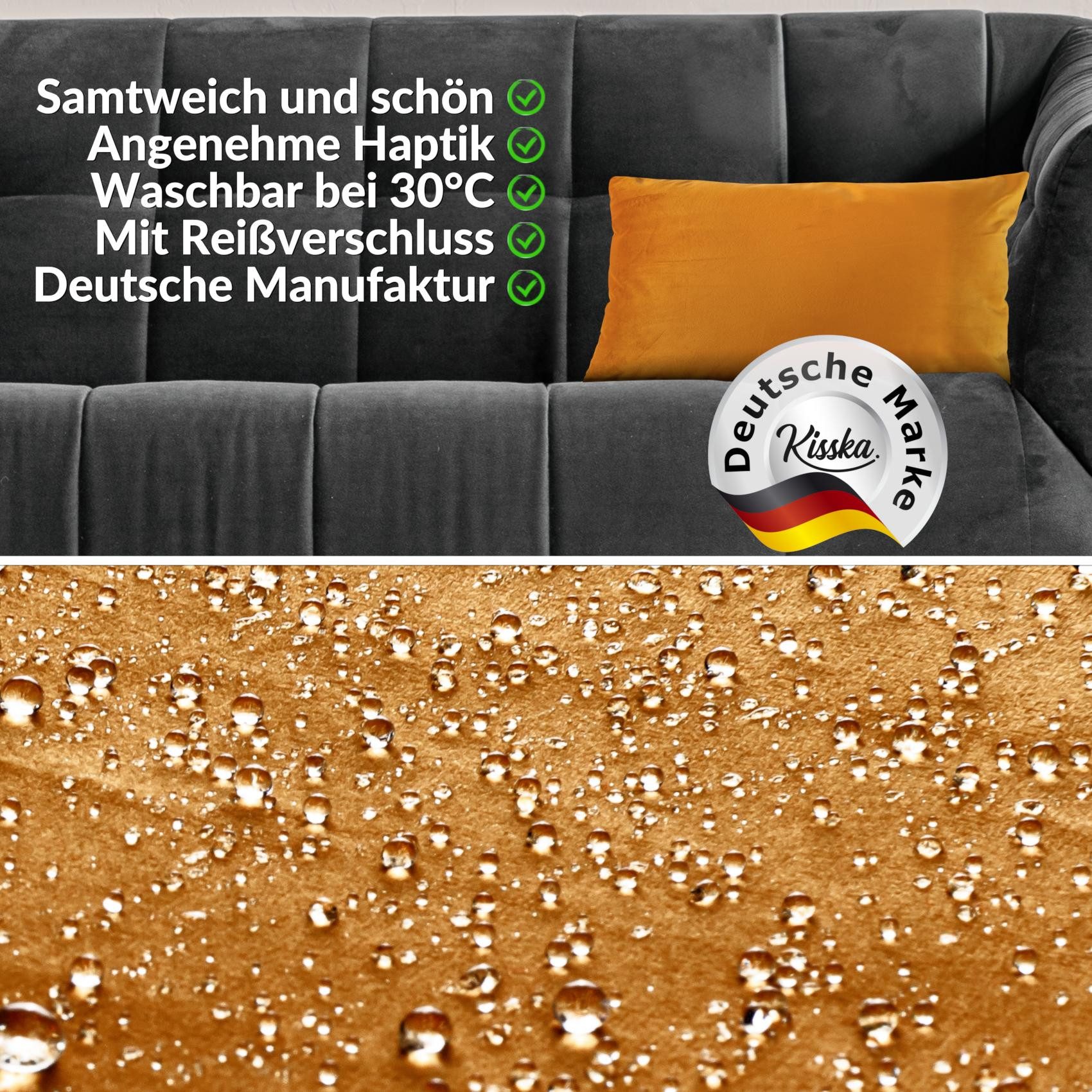 ANRO Dekokissen Kissenhülle MIT oder OHNE Füllung Kissenbezug Zierkissen, Kissenhülle in 30x50cm ohne Füllung Orange