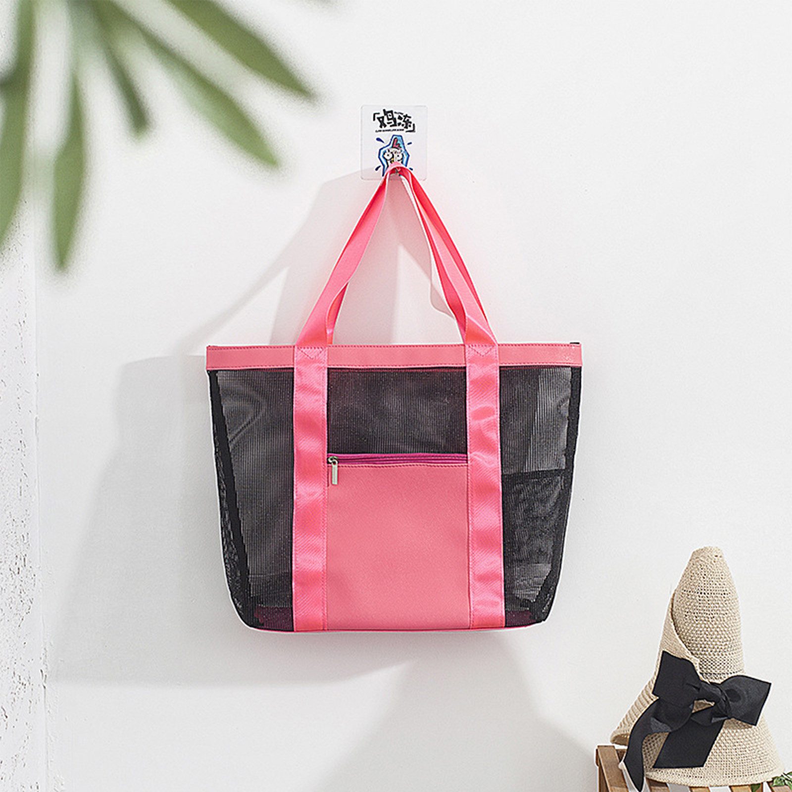 MOPUEA Strandtasche Strandtasche Familie, Damen Groß Badetasche (Strandtasche / Mesh Shopper, Leichte Strand- und Einkaufstasche wasserfest faltbar), Wasserfest, sandfest, leicht, faltbar, robust