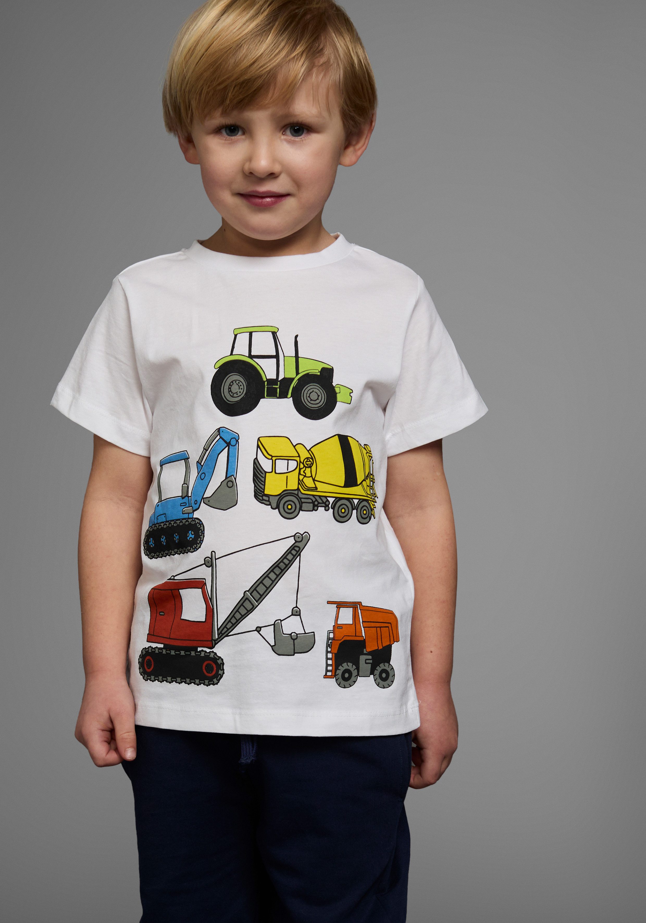 KIDSWORLD T-Shirt Mit allen BAGGER & CO. Print Kurzarm, bedruckt, Rundhalsausschnitt, aus Baumwolle