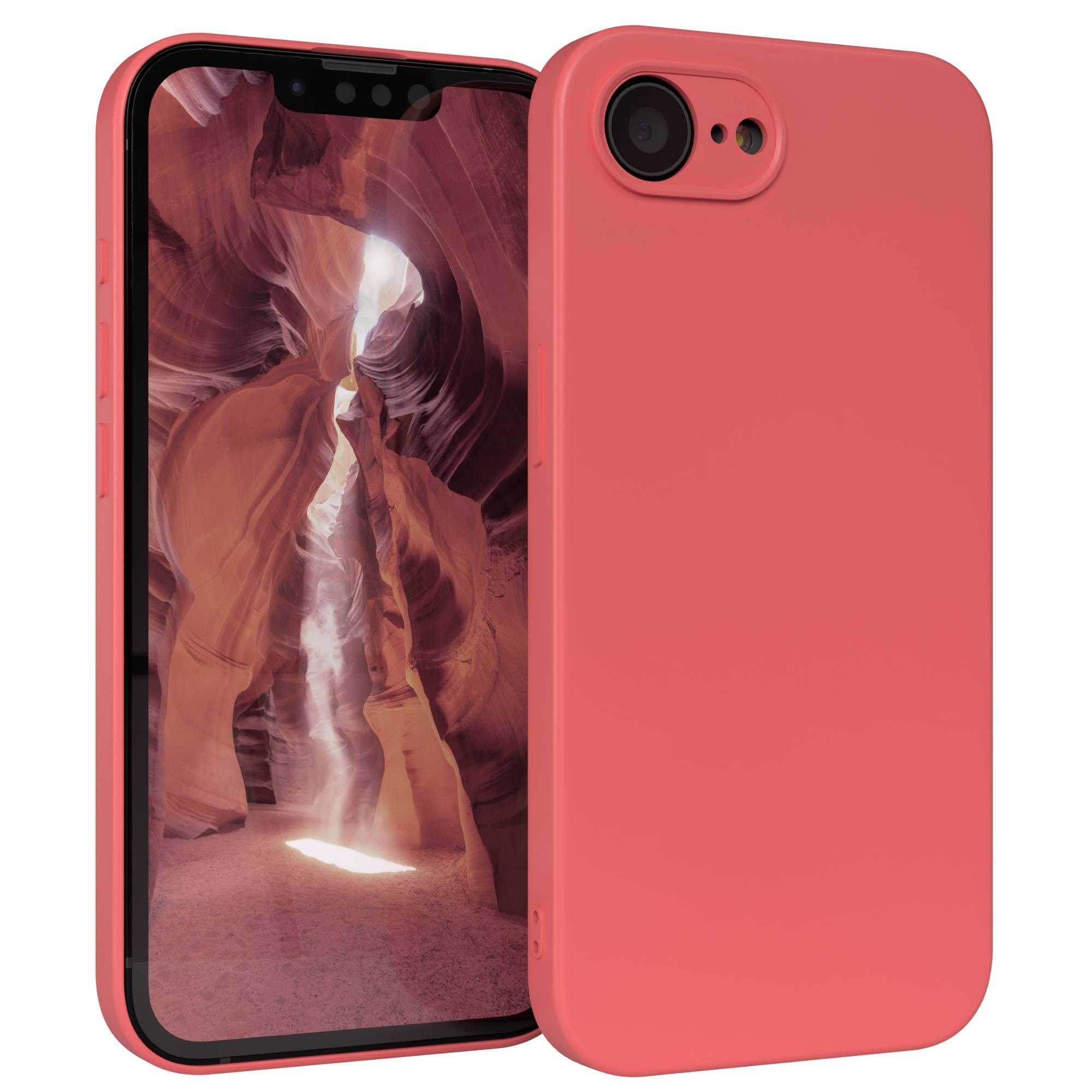 EAZY CASE Handyhülle TPU Hülle mit/-ohne MagSafe Apple iPhone 16e 6,1 Zoll, Schutzhülle mit Kameraschutz stoßfest Telefonhülle Matt Rot / Hellrot