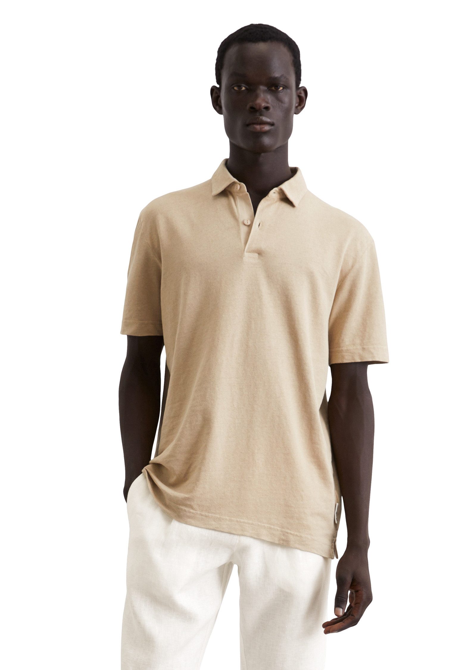 Marc O'Polo Poloshirt aus hochwertigem Leinen-Mix günstig online kaufen