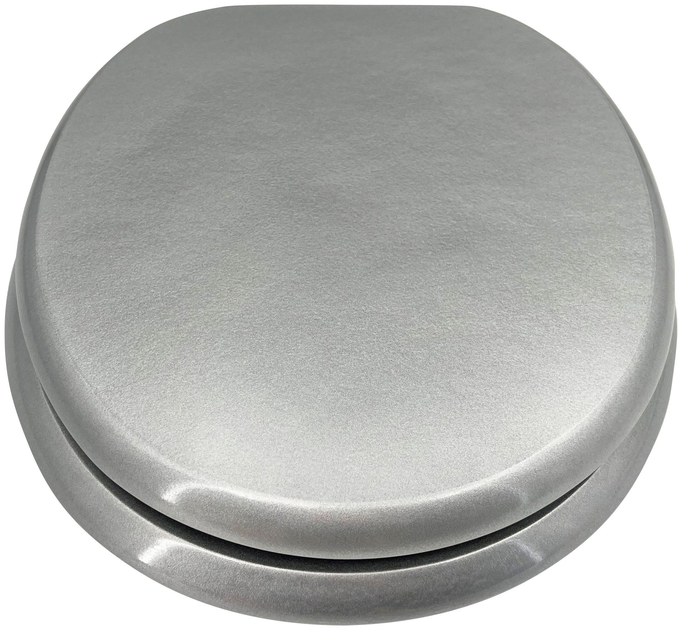 ADOB WC-Sitz Silbermetallic