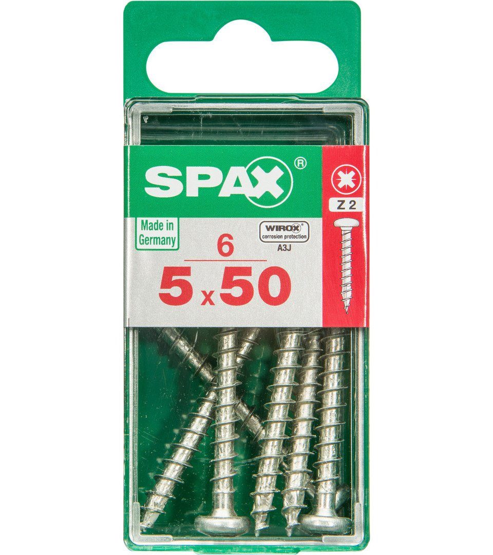 SPAX Holzbauschraube Spax Universalschrauben 5.0 x 50 mm TX 20 - 6 Stk.