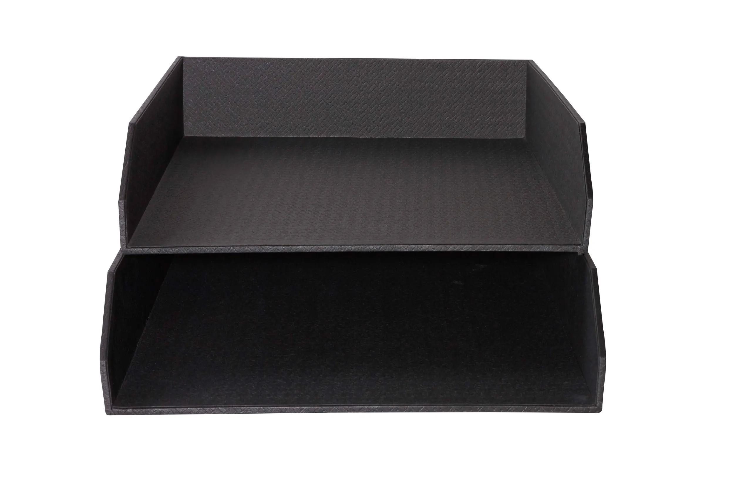 Thumbnail - EXACOMPTA Briefablage 2x Set mit 2 Briefablagen, 13x26x33,7 cm A4 Maxi - Schwarz - 14601E, Bodenpresentation Display