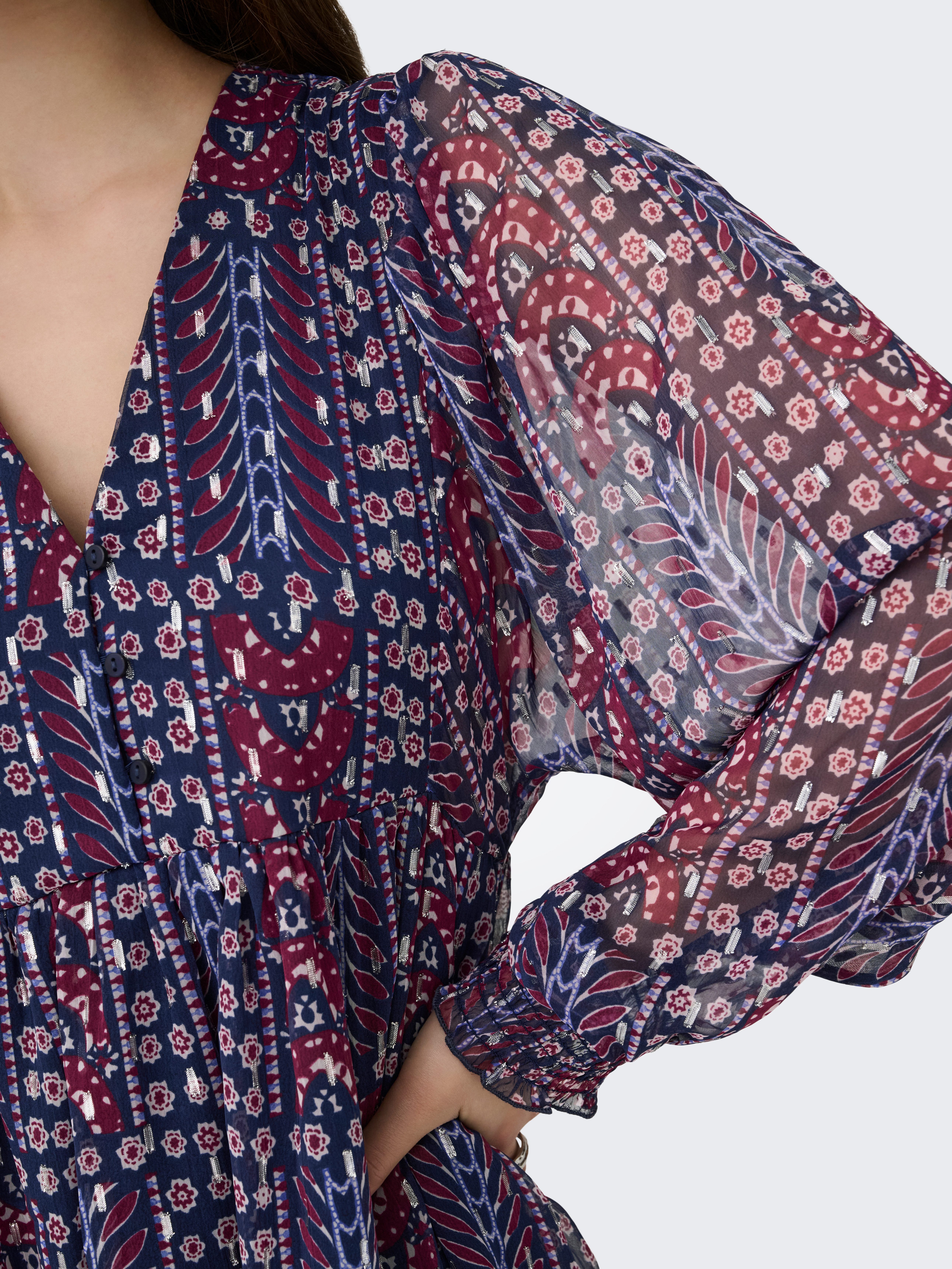 ONLY Chiffonkleid ONLSIRA L/S SHORT DRESS WVN