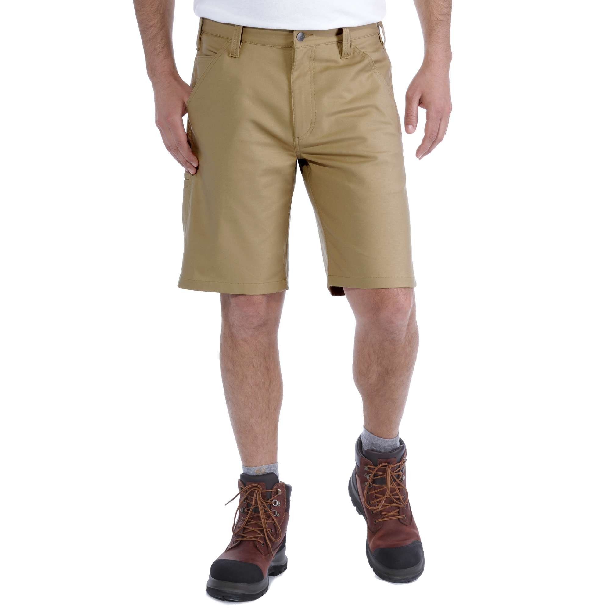 Cargoshorts Flex Work Rugged mit Canvas Canvas Shorts Dark Stretch Carhartt Khaki