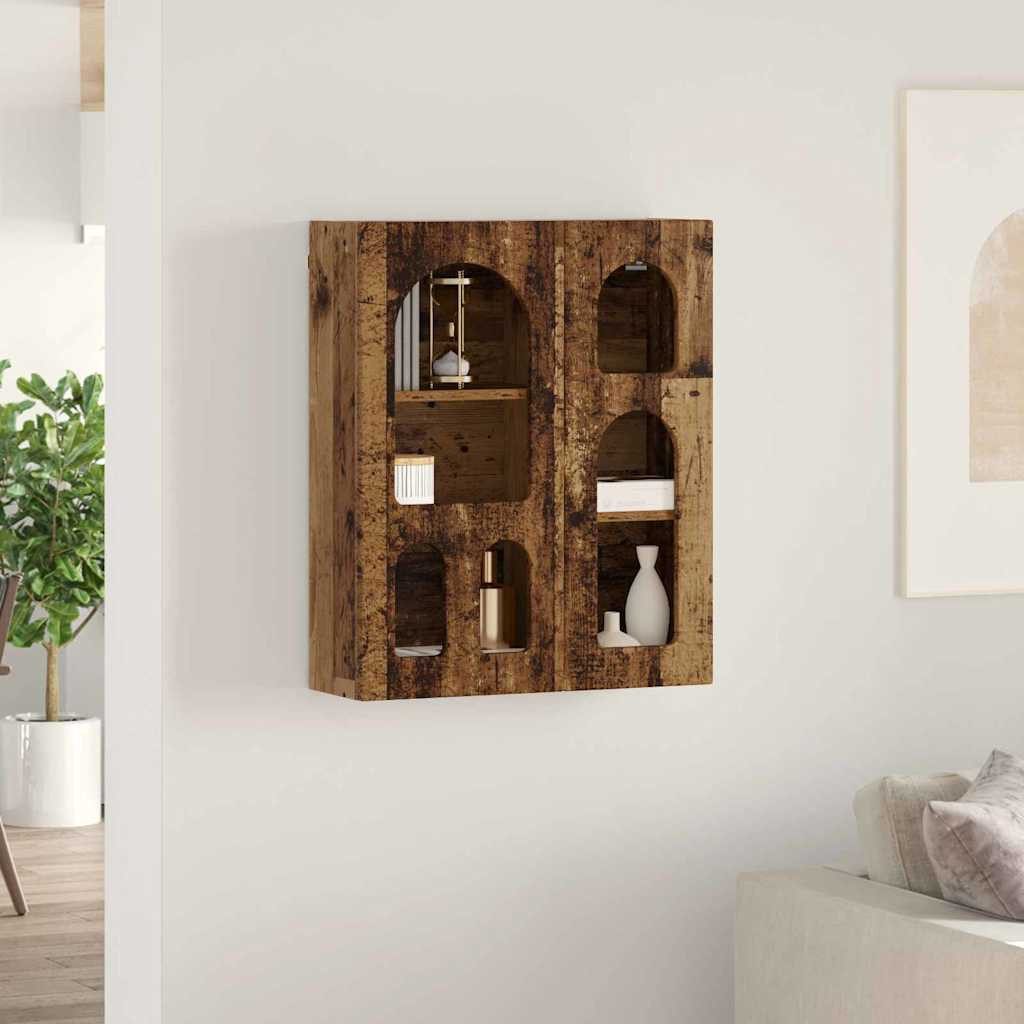 vidaXL Hängeschrank 59 x 20 x 71,5 cm Hängeschrank mit Regal Altholz 59x20x71,5 cm Spanpla