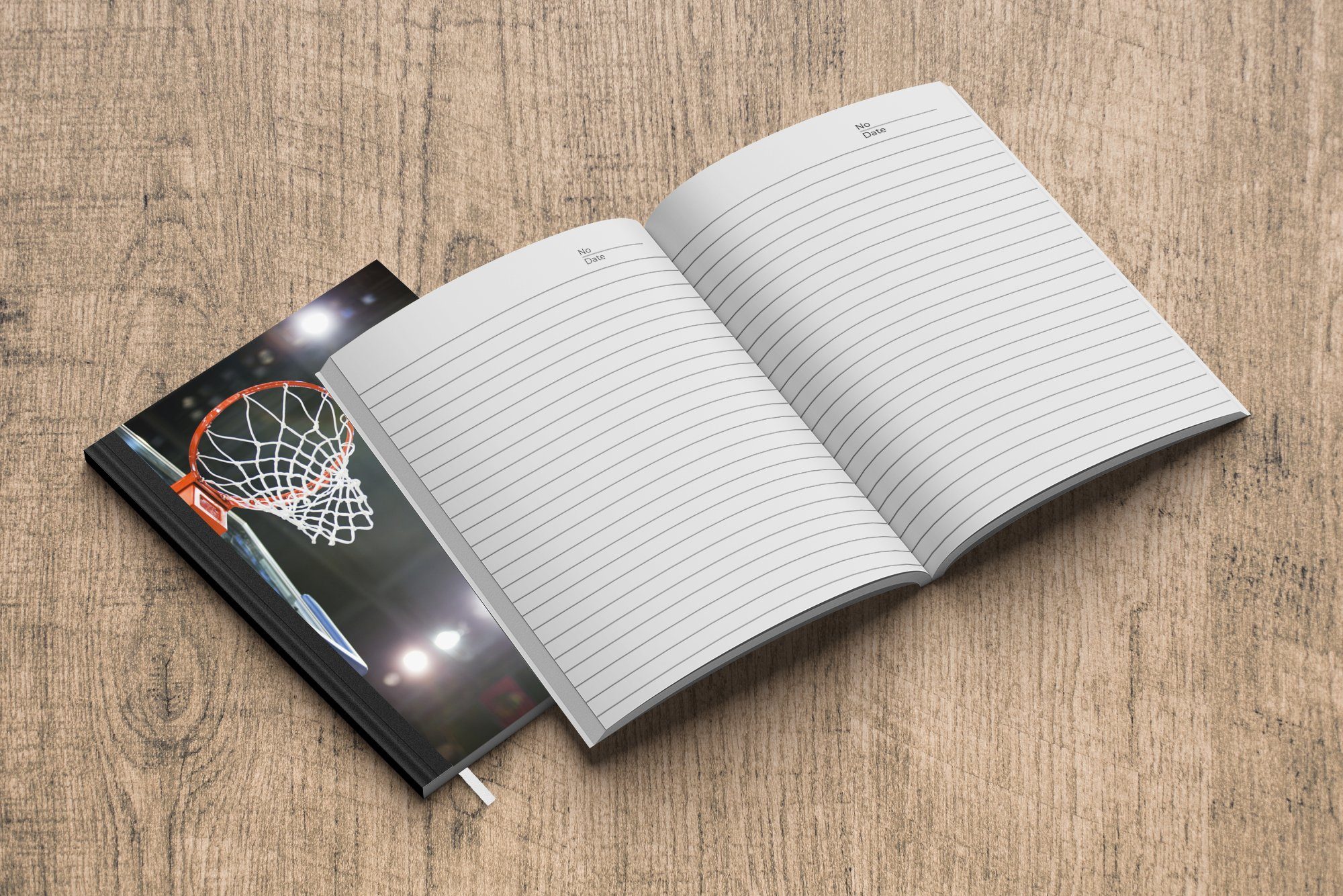 Haushaltsbuch Korb, Journal, in Notizheft, Merkzettel, geht Basketball Richtung Tagebuch, 98 Der A5, Notizbuch Seiten, MuchoWow
