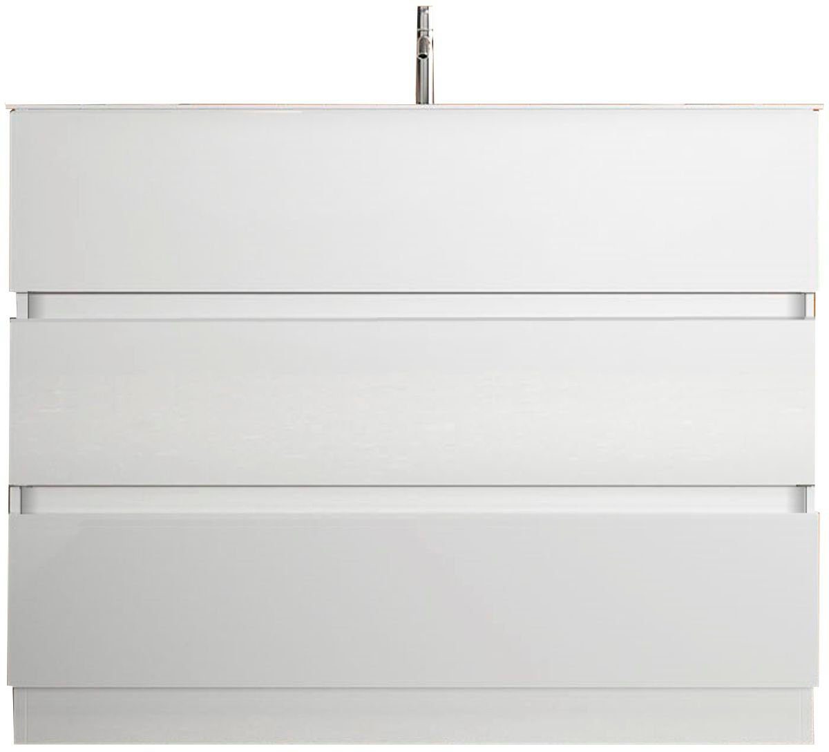 welltime Waschtisch "Start, Breite 100 cm, 2 bzw. 3 Schubkästen", Badmöbel, günstig online kaufen