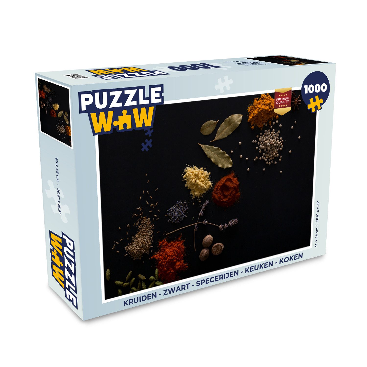 Puzzle Kräuter - Schwarz - Gewürze - Küche - Kochen
