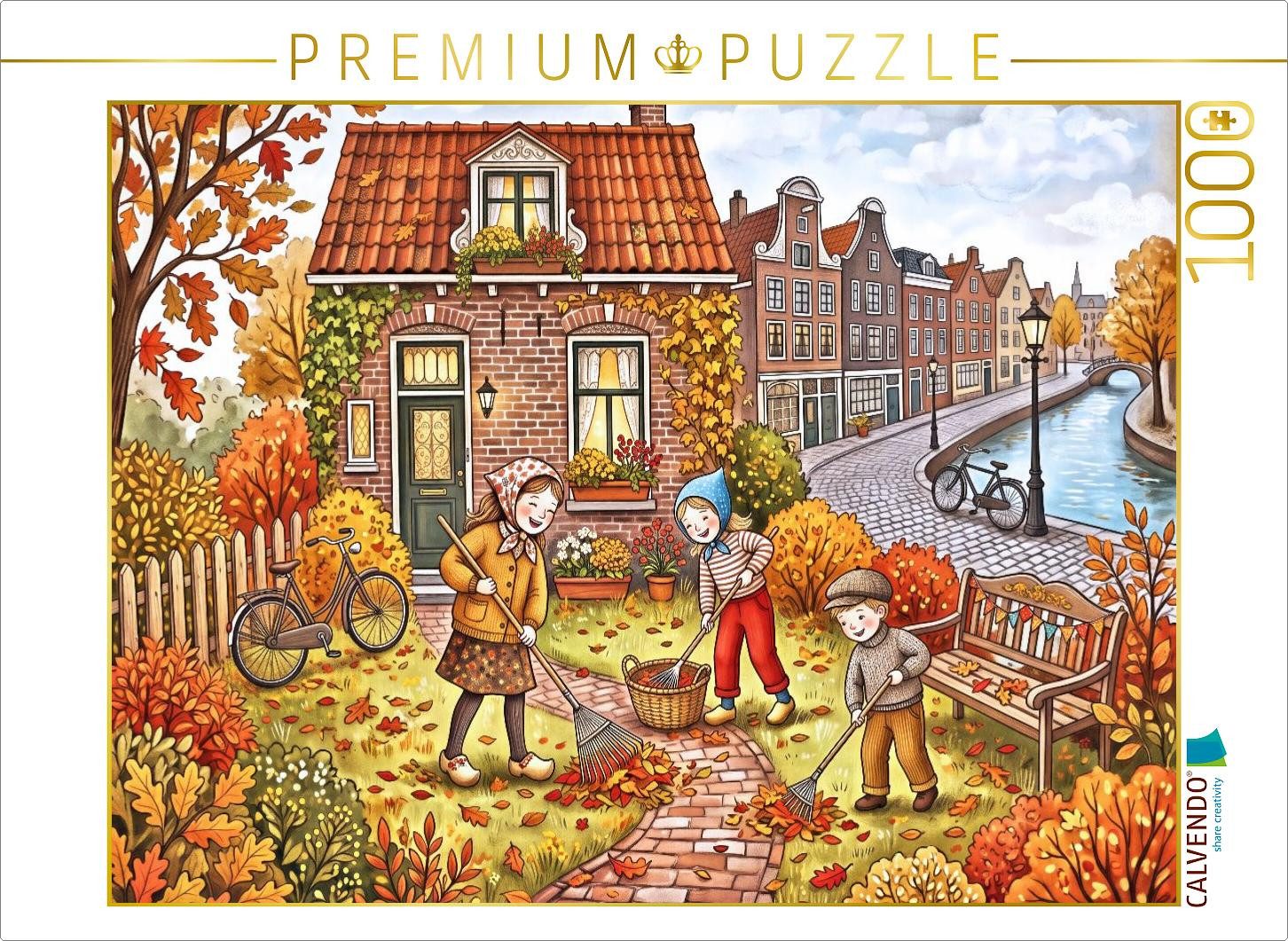 CALVENDO Puzzle CALVENDO Puzzle Buntes Laub im Garten, 1000 Teile Lege-Größe 64 × 48, 1000 Puzzleteile