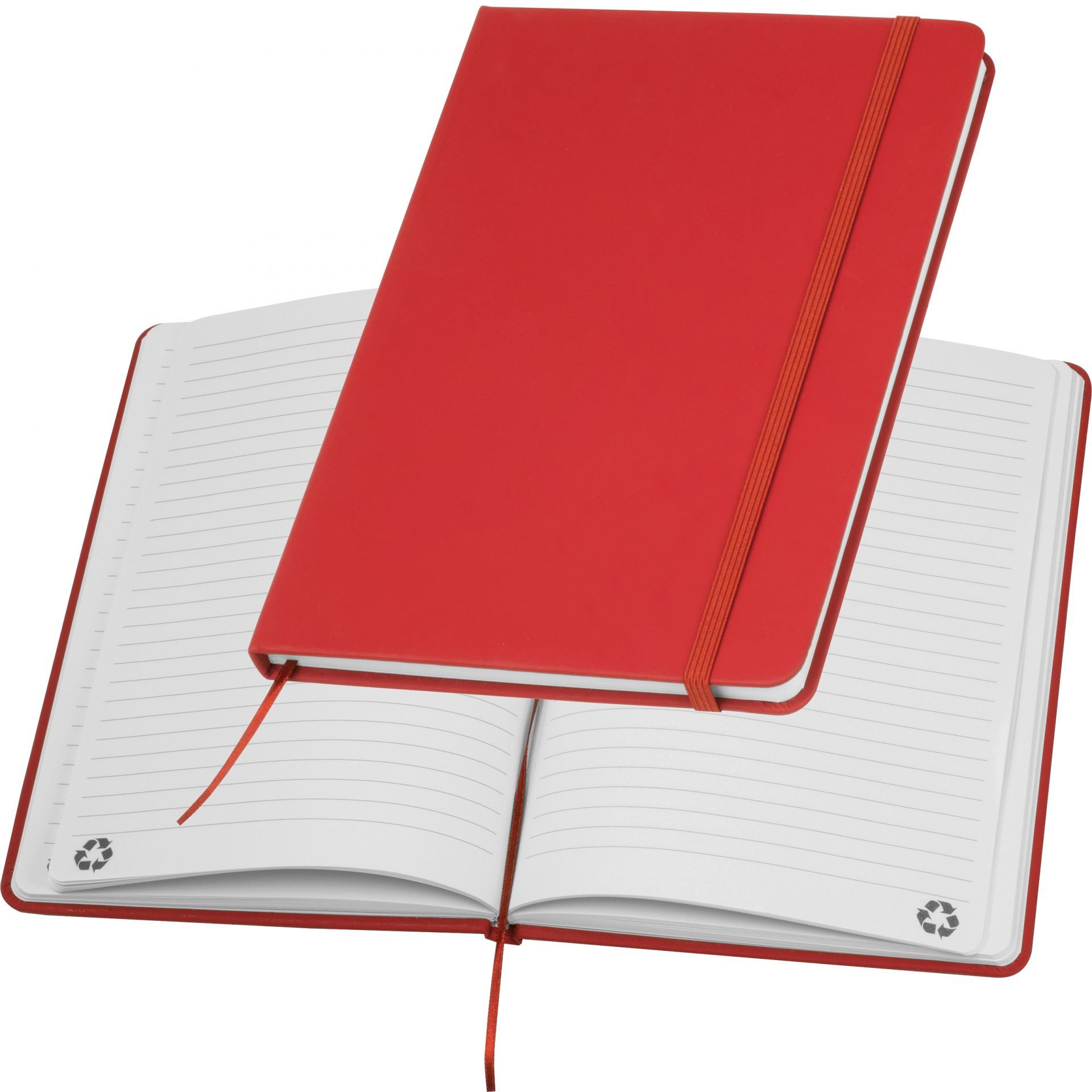 Macma Notizbuch Notizbuch / DIN A5 / Umschlag aus PU / 160 linierte Seiten / Farbe: ro