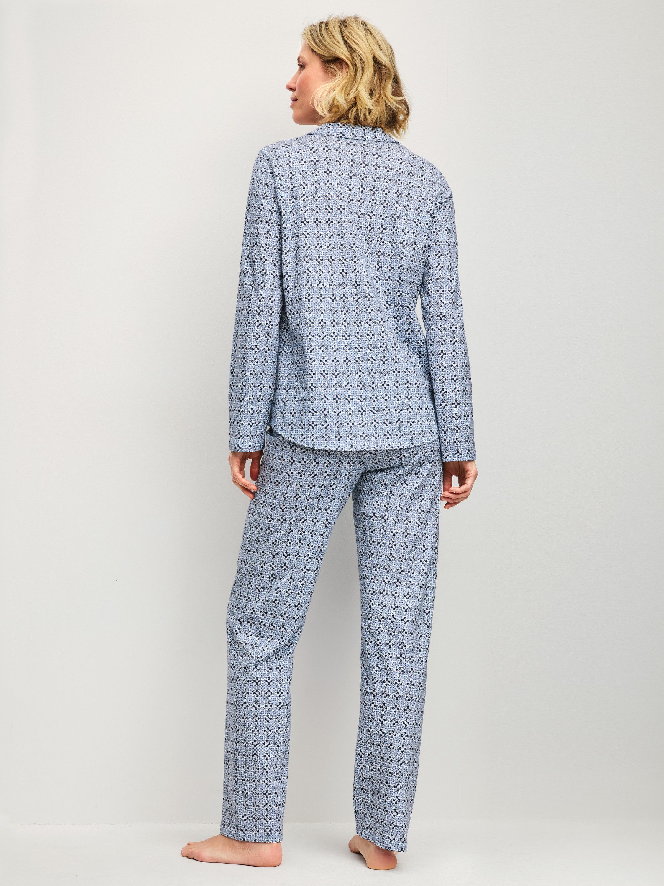 CALIDA Pyjama Cotton Special Damen (2 tlg) aus 100% Baumwolle, atmungsaktiv und klimaregulierend