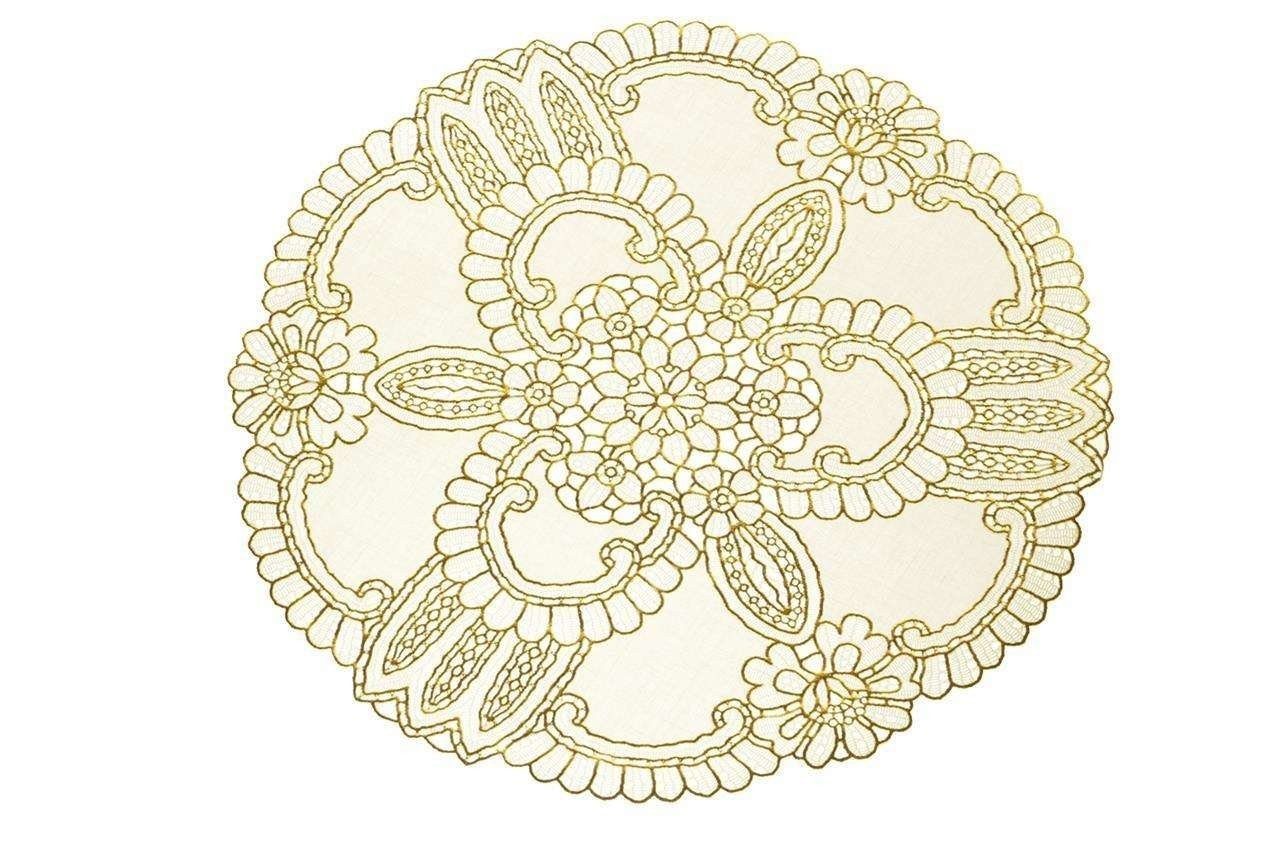 Dekonaz Tischdecke Spitze Tischläufer / Platzdeckchen Fashion ø 38cm