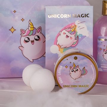 ACCENTRA Pflege-Geschenkset Einhorn Geschenkset "Unicorn Magic" für Kids & Teens, 7-tlg., Mit praktischem Koffer im Einhorn-Design