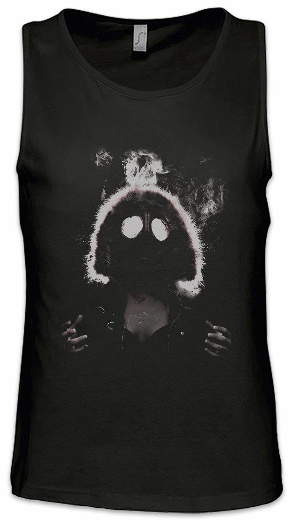 Tanktop Gasmask Woman Ärmelloses T-Shirt Punk Street Gothic Goth Anarchy Cyber